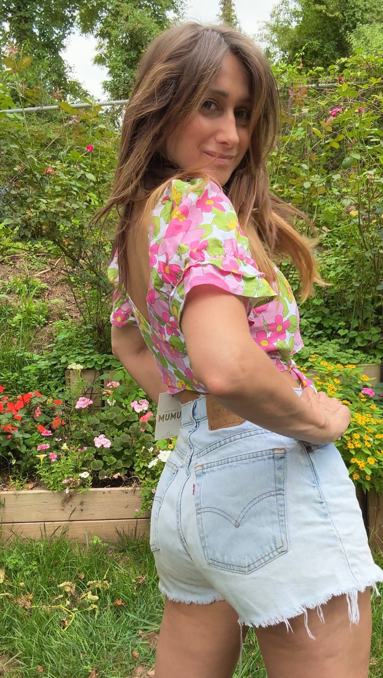 Floral Puff Sleeve Tie-Front Top – Show Me Your Mumu