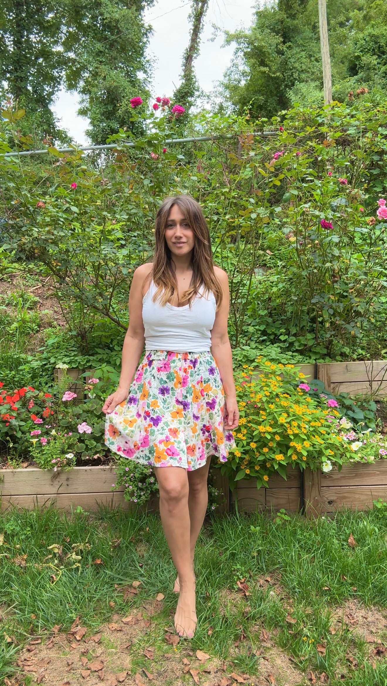 Sunday Honey Floral Skater Skirt
