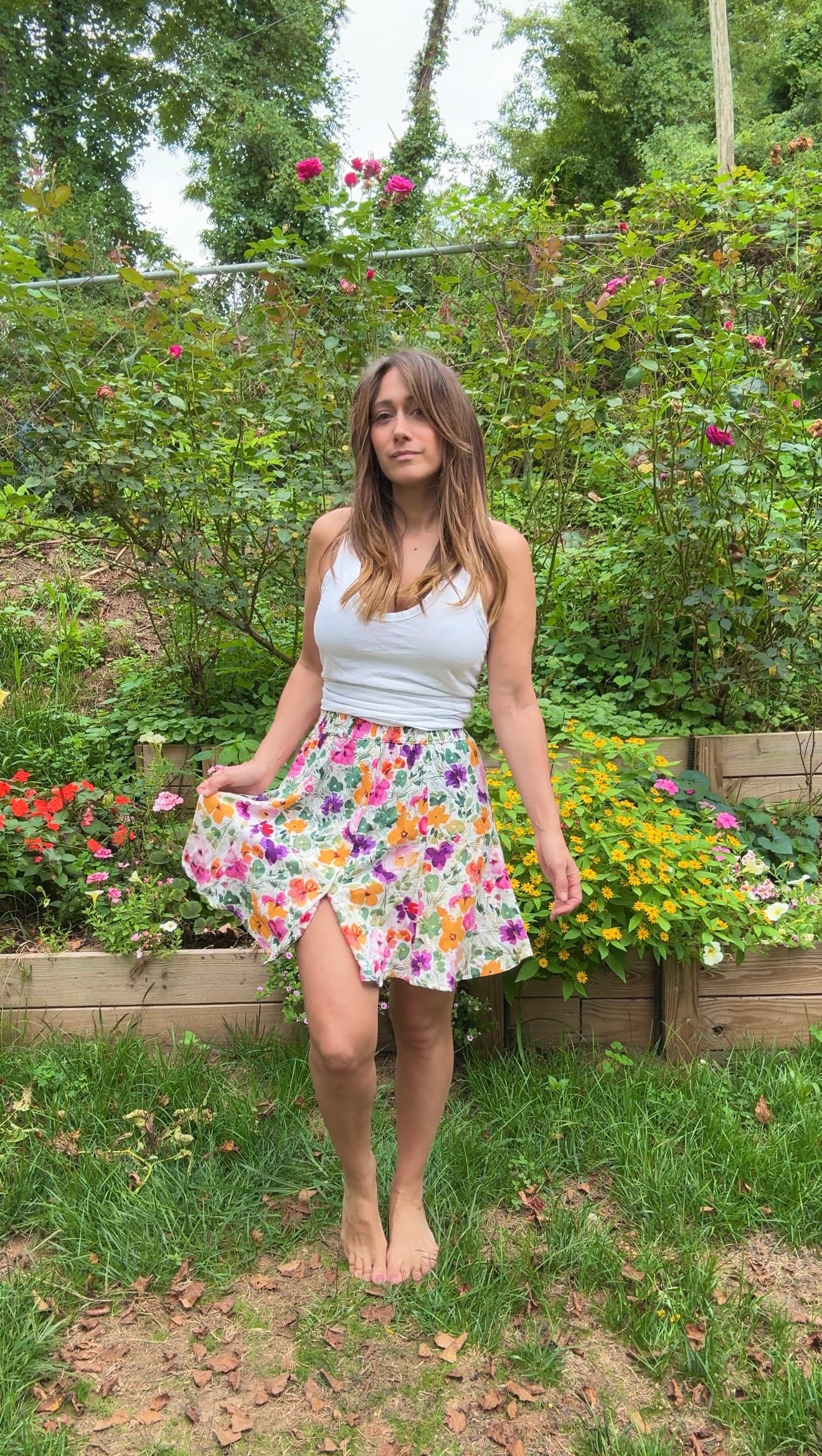 Sunday Honey Floral Skater Skirt