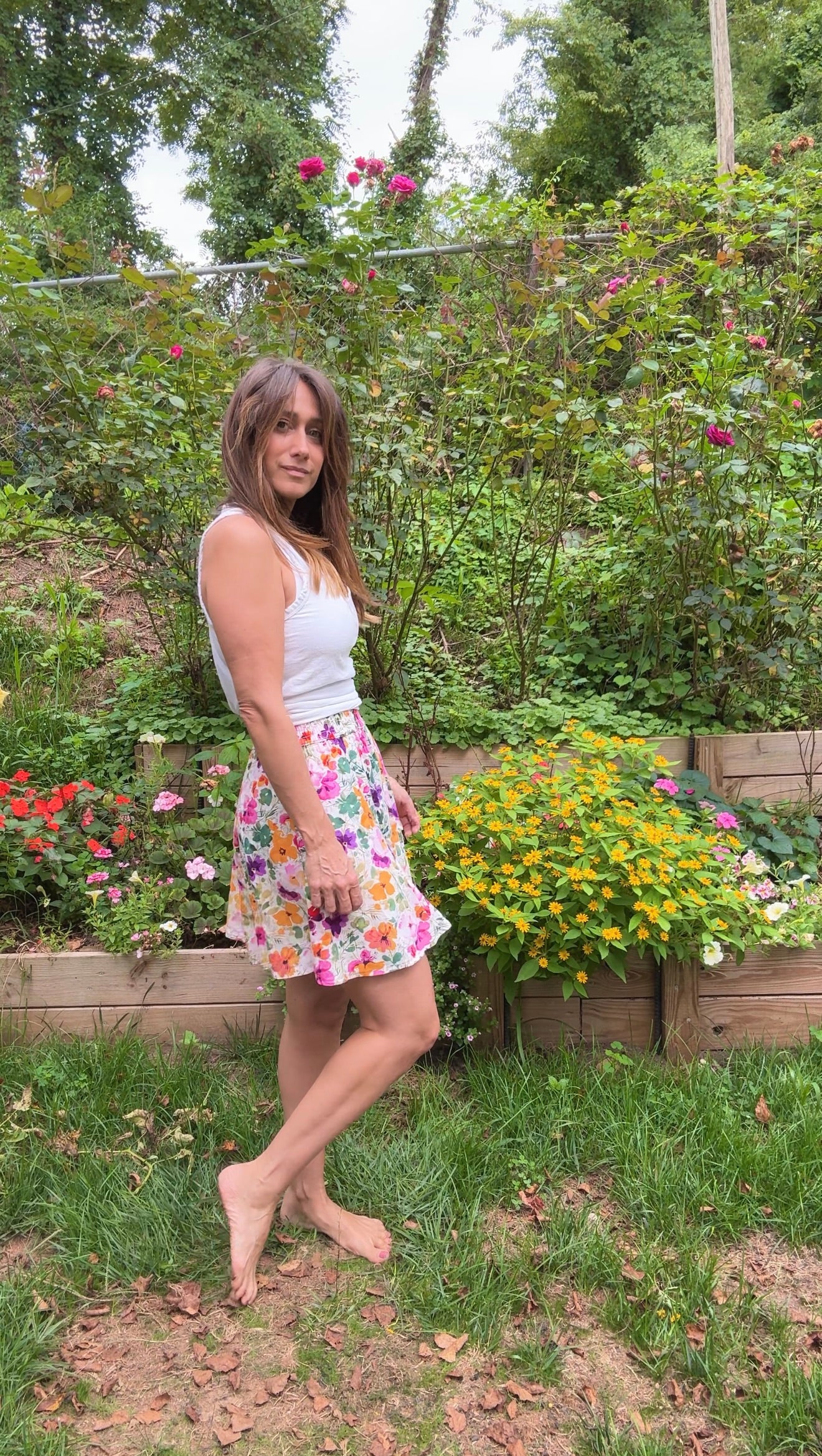 Sunday Honey Floral Skater Skirt