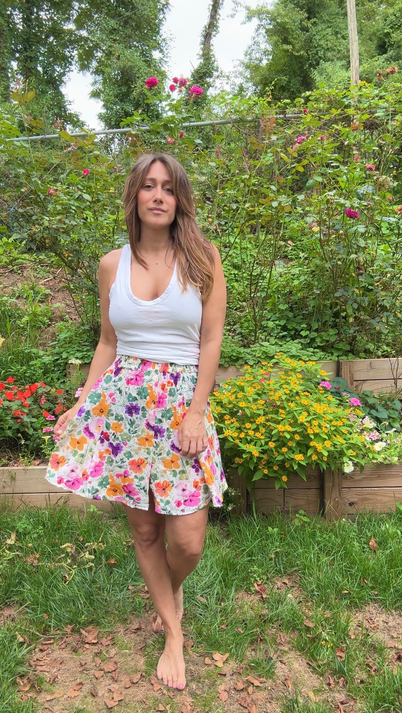 Sunday Honey Floral Skater Skirt