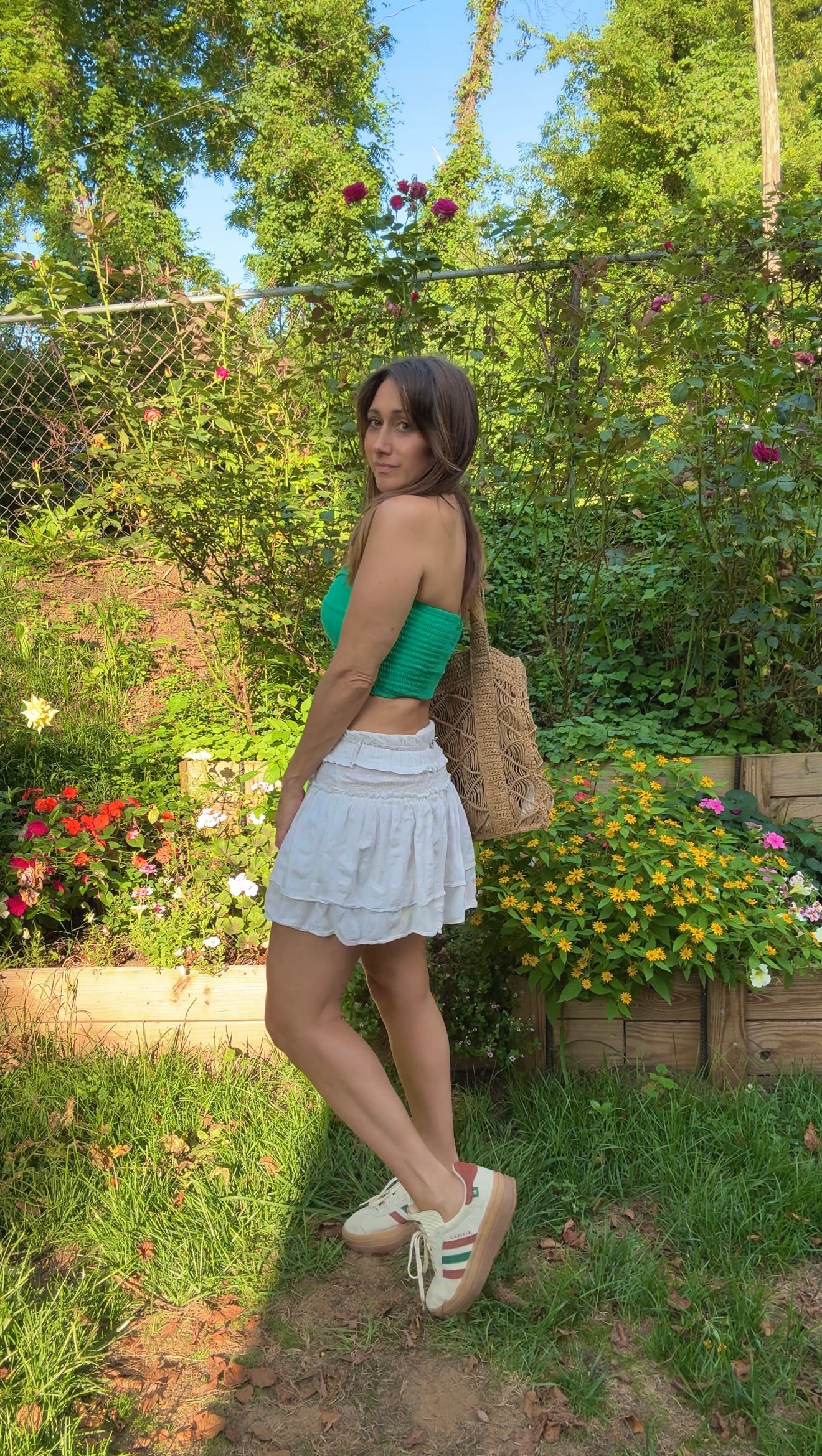 Twist Front Cutout Tube Top – Green