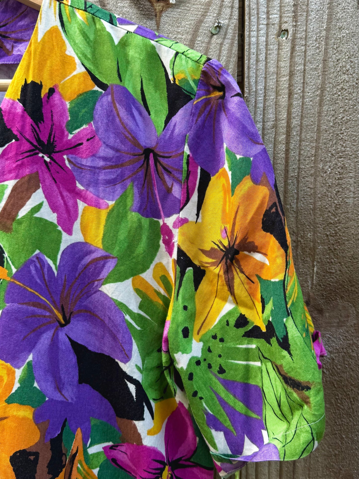 Vintage Pendleton Petite Hawaiian Floral Button-Up Shirt