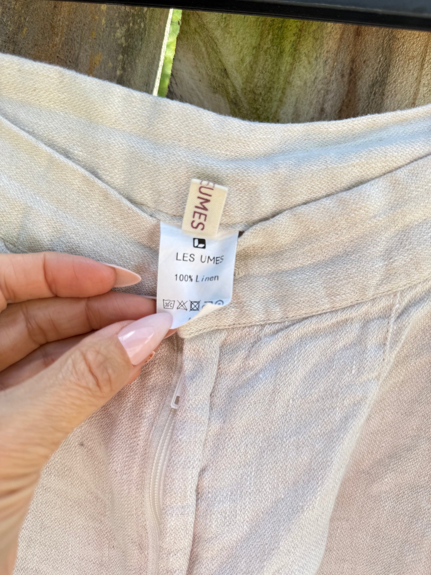 Les Umes 100% Linen Wide Leg Pants
