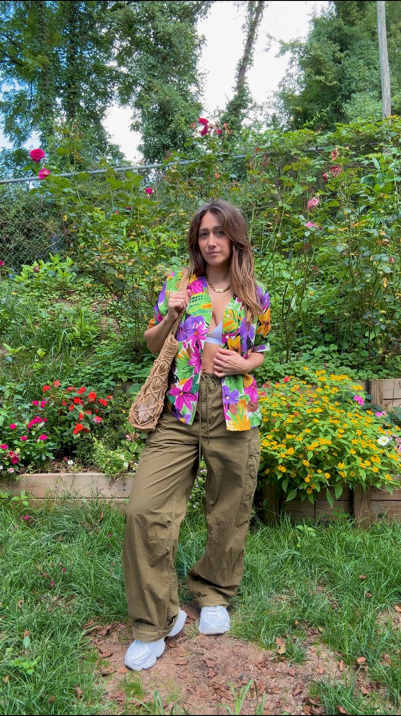 Vintage Pendleton Petite Hawaiian Floral Button-Up Shirt