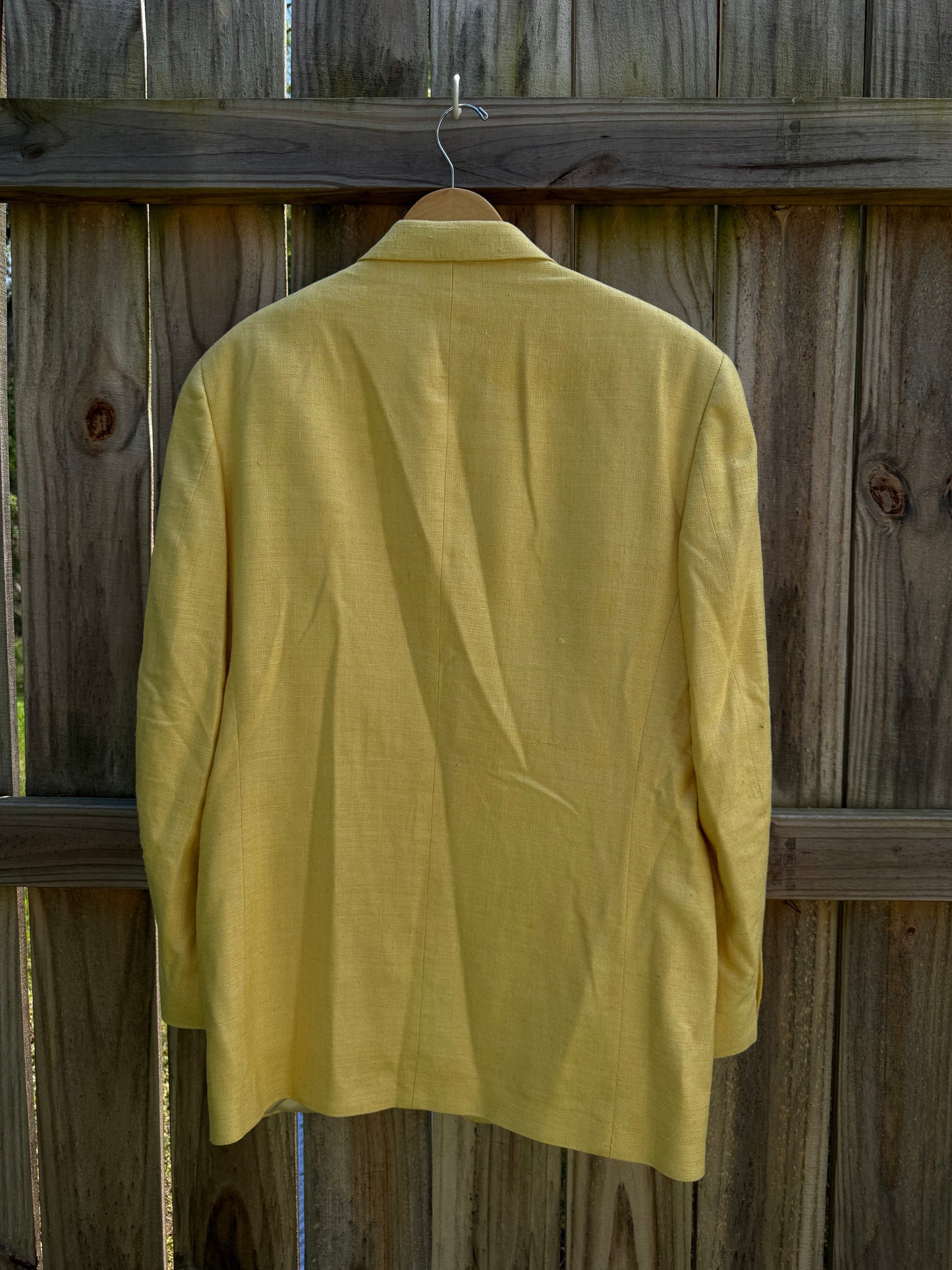 Vintage Bachrach Lemon Linen Blend Blazer | Size 40R