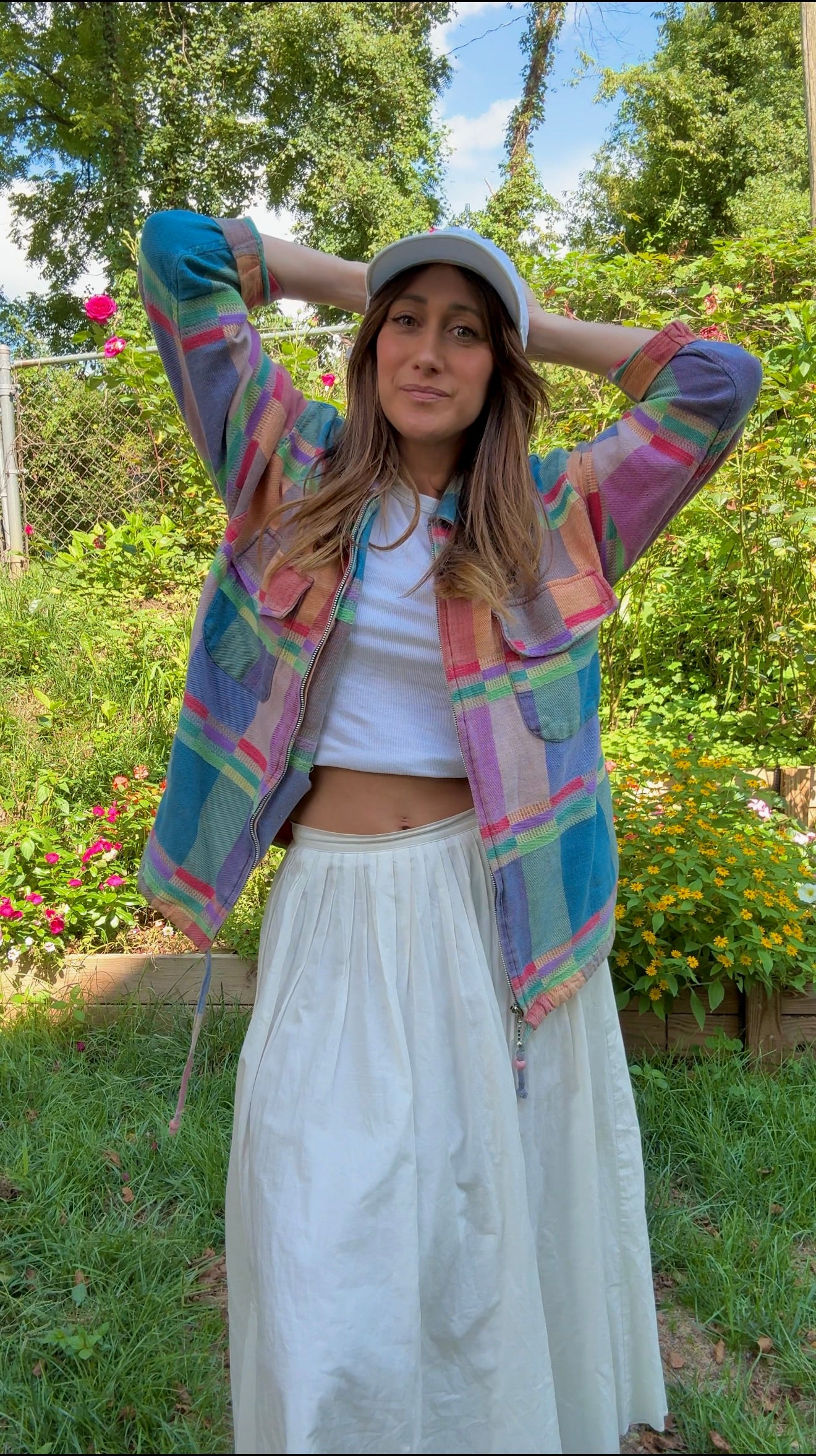 Vintage Angelina Plaid Cotton Jacket