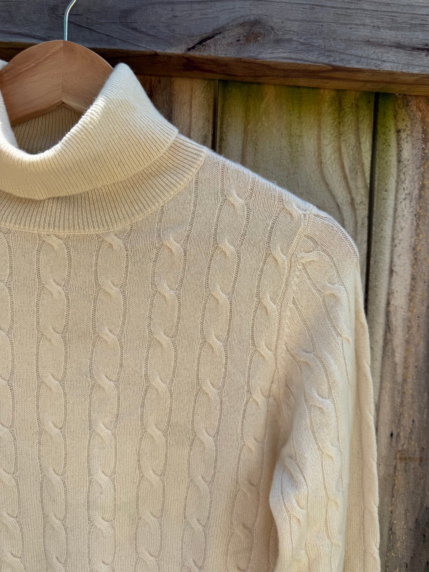 Madison Studio Cashmere Cable Turtleneck