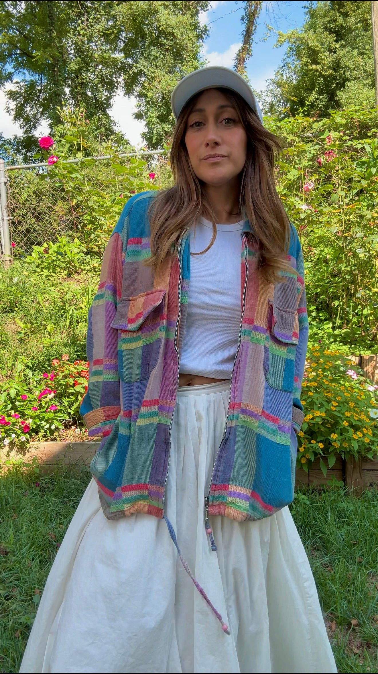 Vintage Angelina Plaid Cotton Jacket
