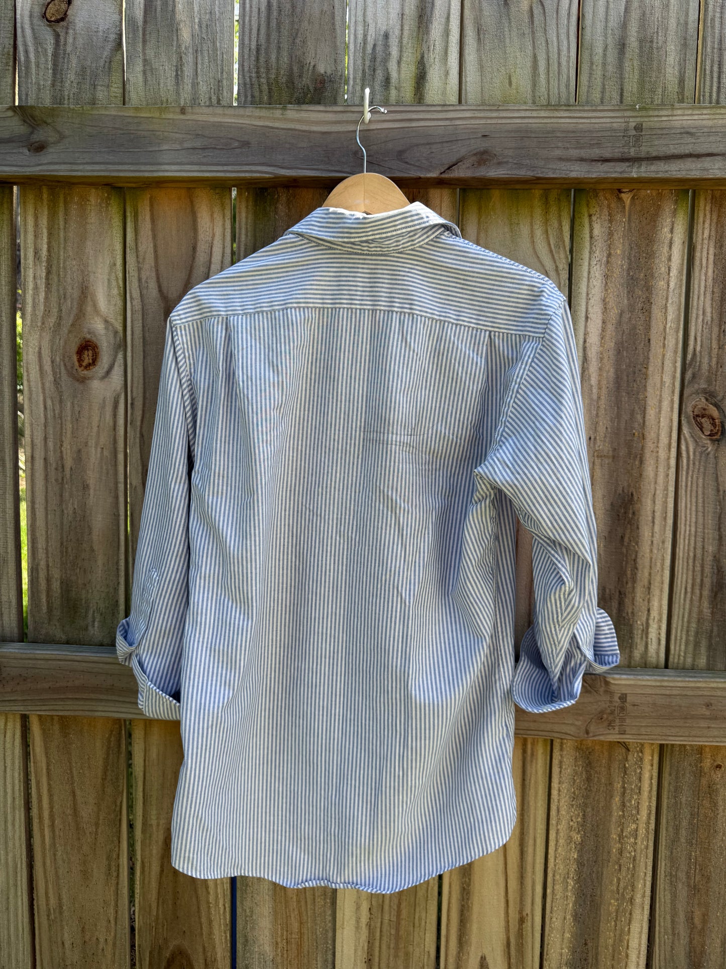 Stafford Blue Banker Stripe Button Down