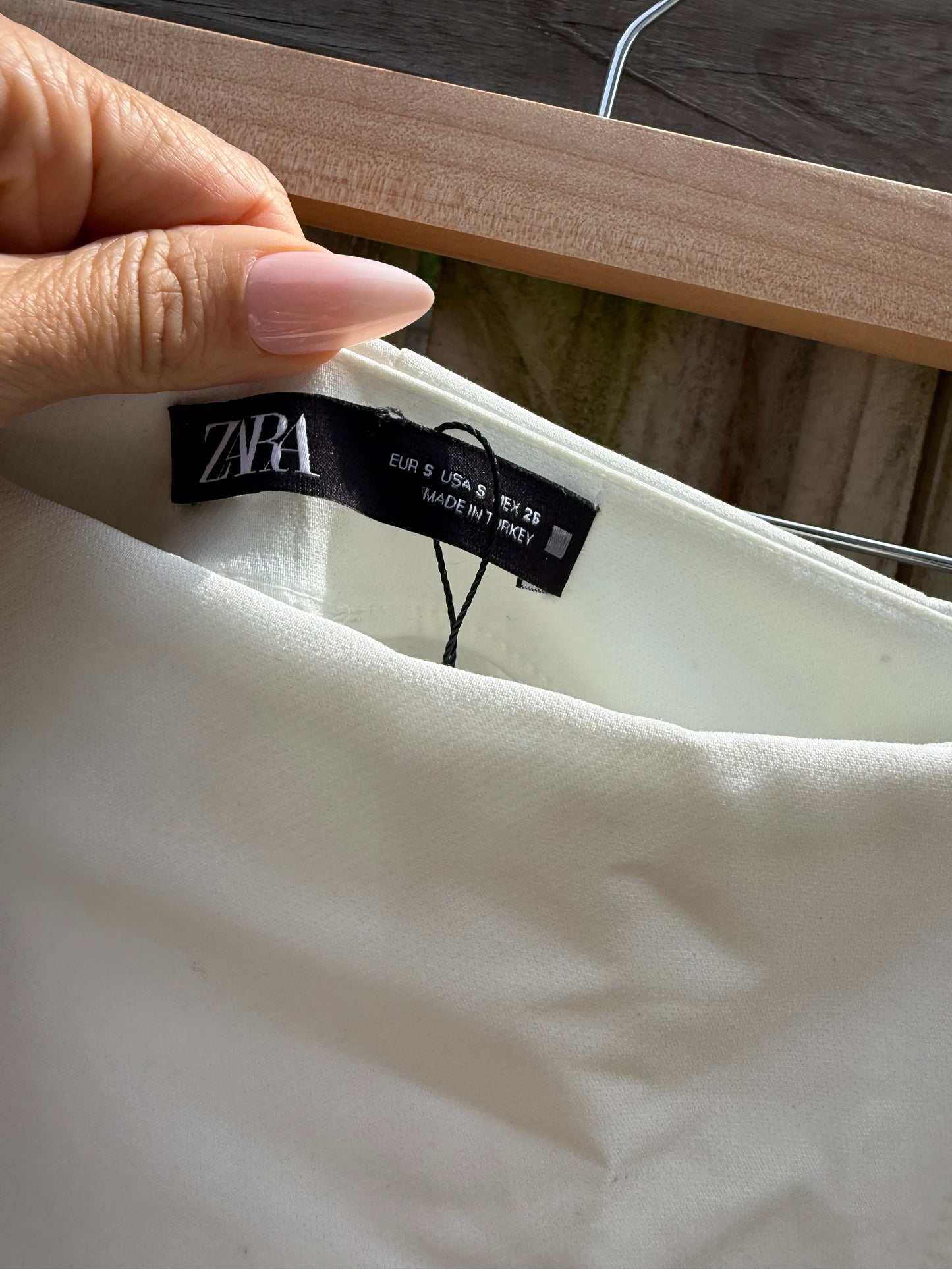 Zara Ivory Wrap Skort