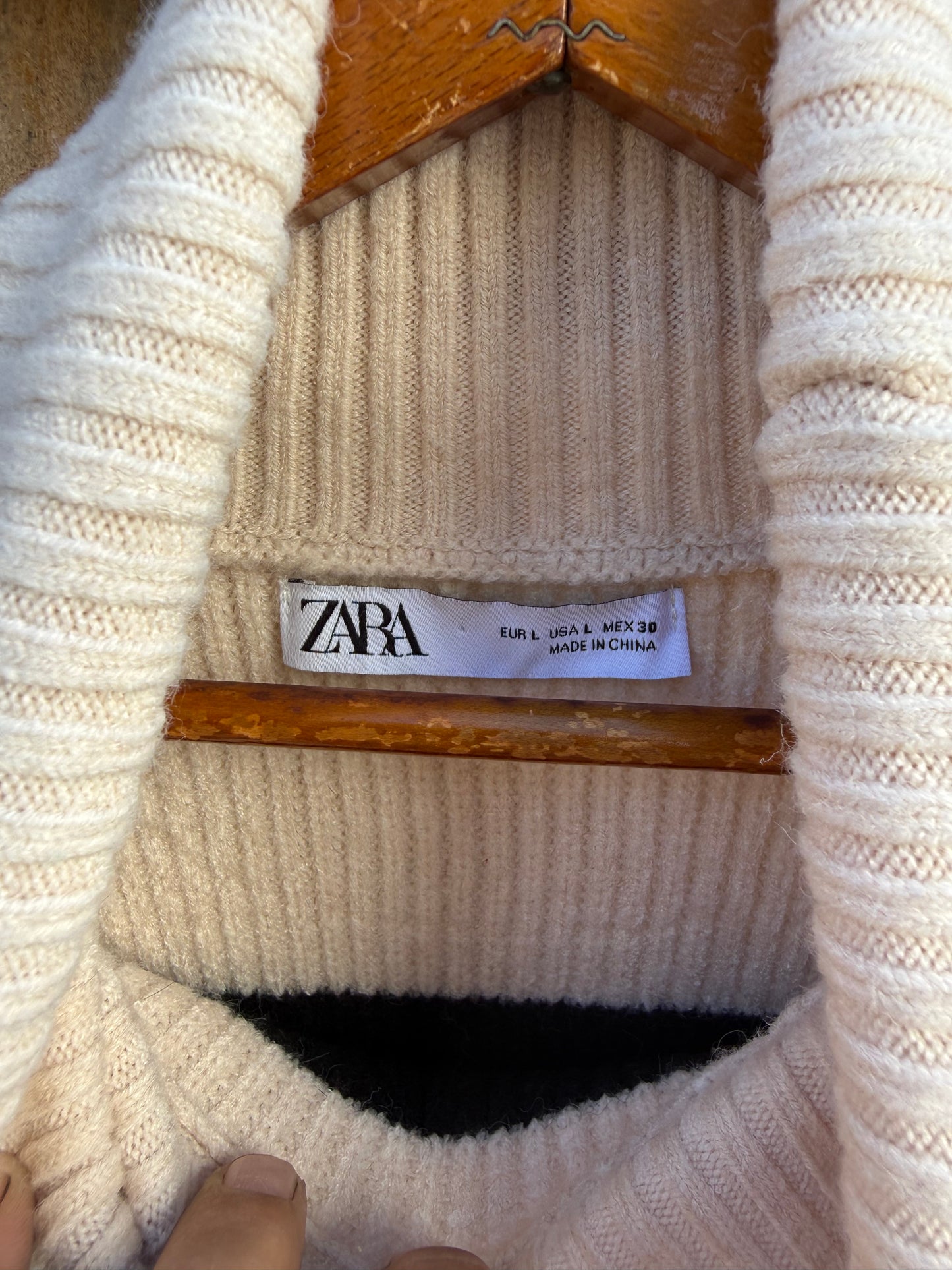 ZARA Striped Turtleneck Sweater