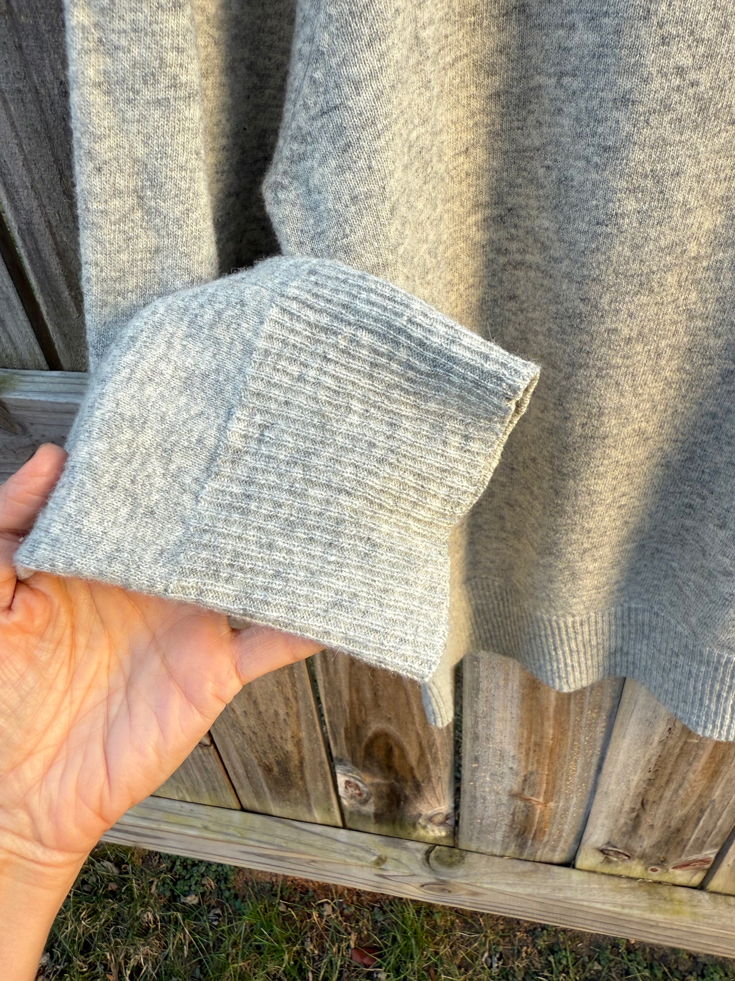 Vintage Abercrombie Grey Wool V-Neck Sweater
