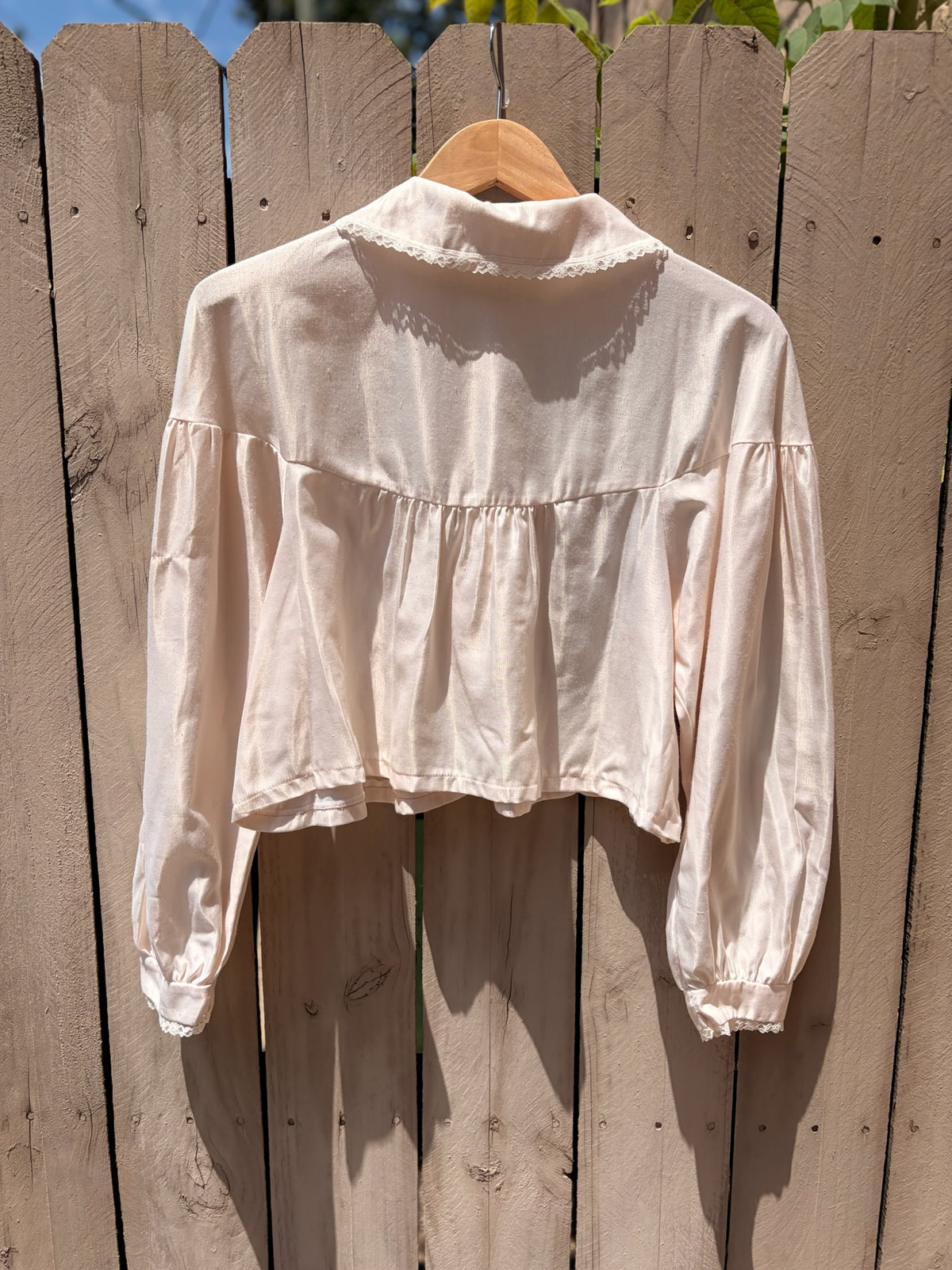 Reworked Vintage Barbizon Embroidered Bed Jacket Top