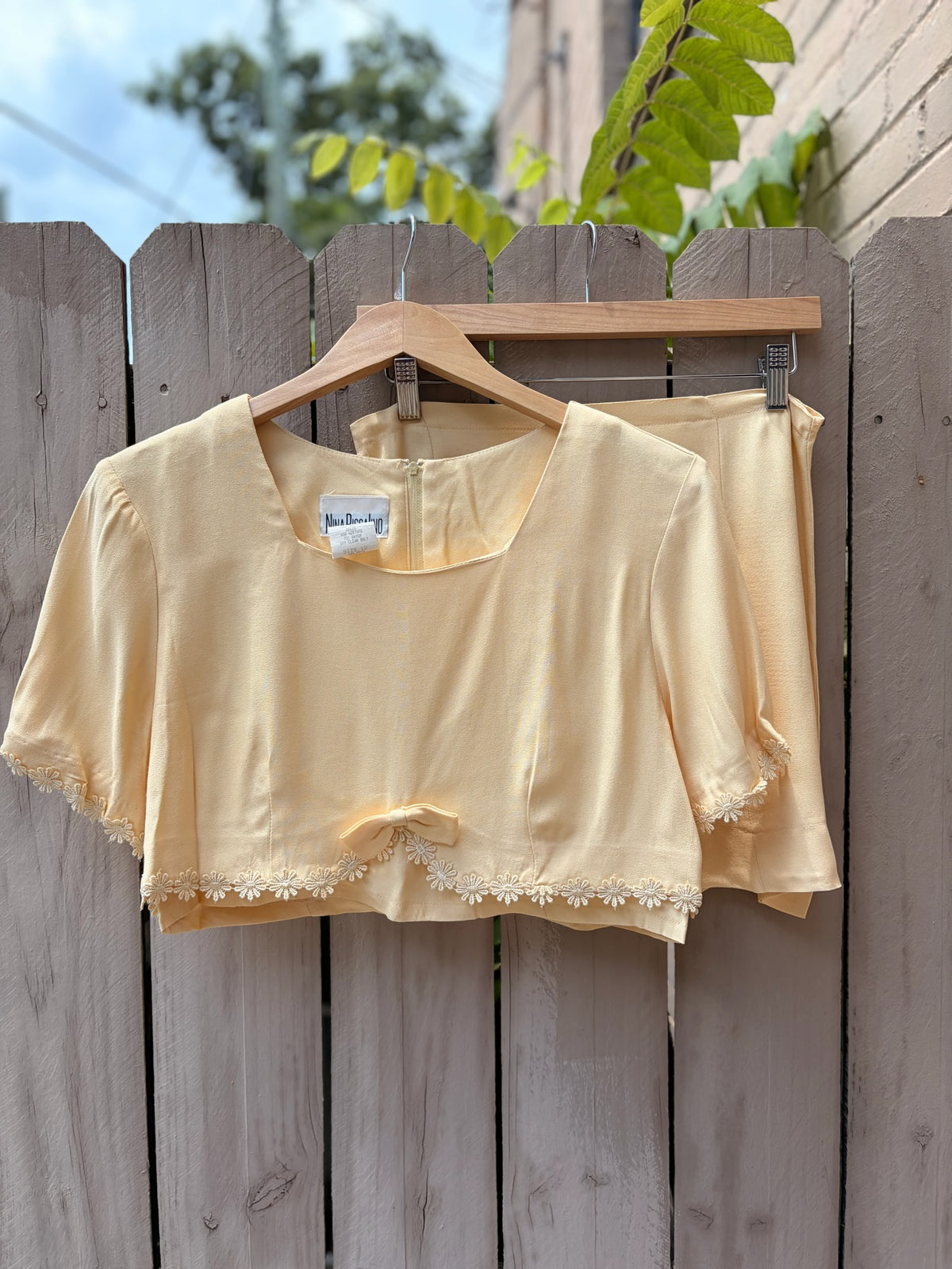Reworked Vintage Buttercup Yellow Two-Piece Set