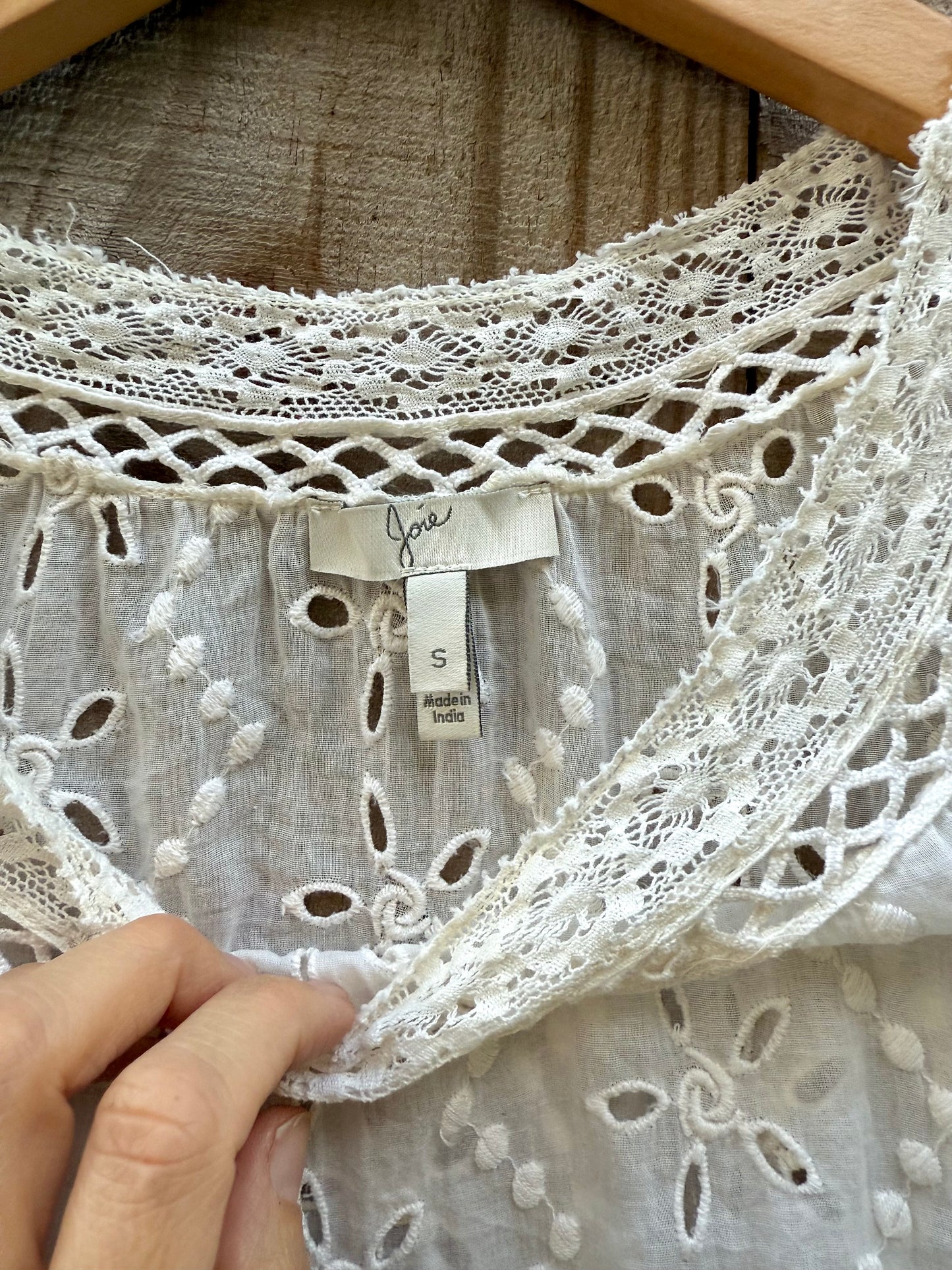 Embroidered Eyelet Lace Top – Joie