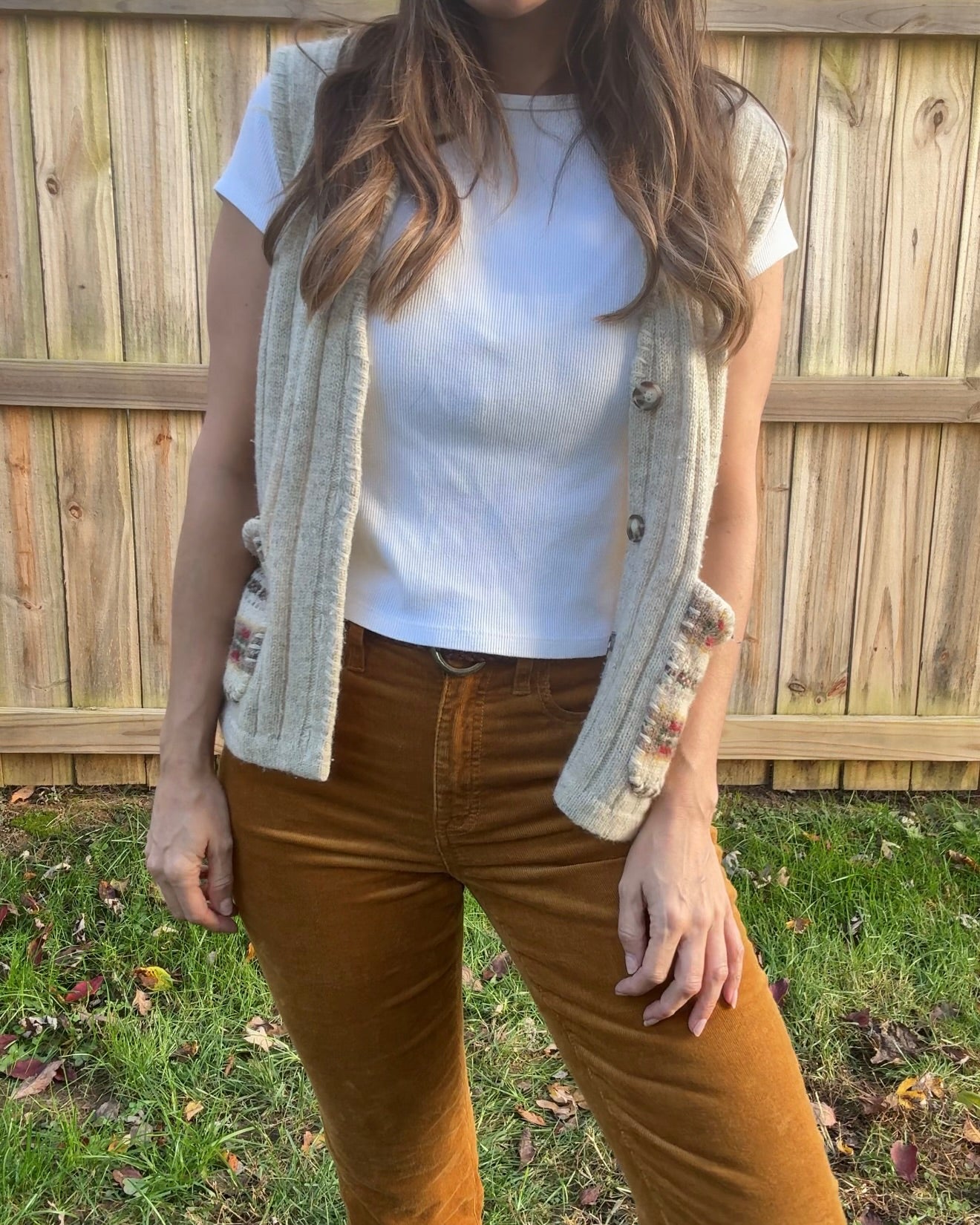 Vintage Eddie Bauer Wool Fair Isle Vest Shetland Knit Made in Hong Kong