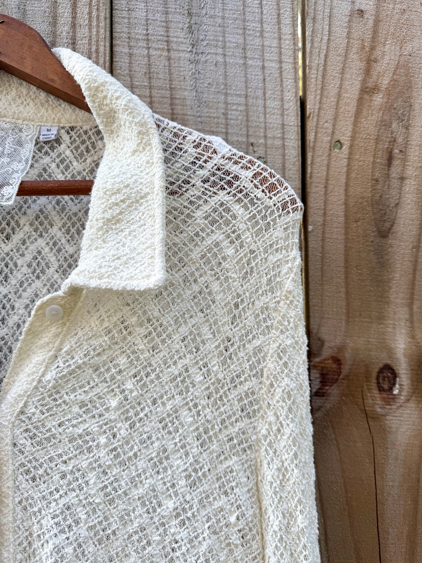 Sheer Textured Button Down Duster Dress
