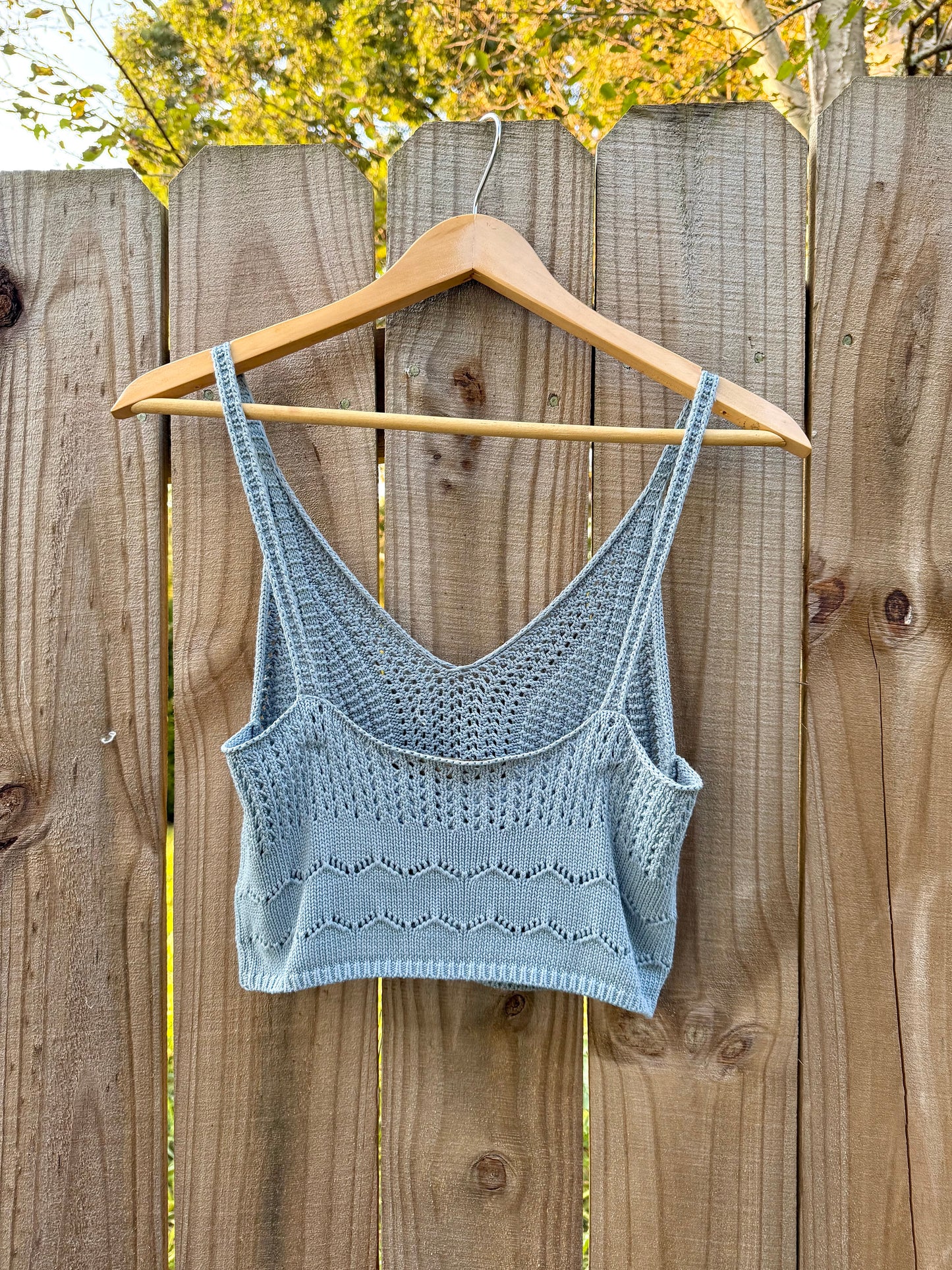 House of Harlow Soft Blue Knit Crop