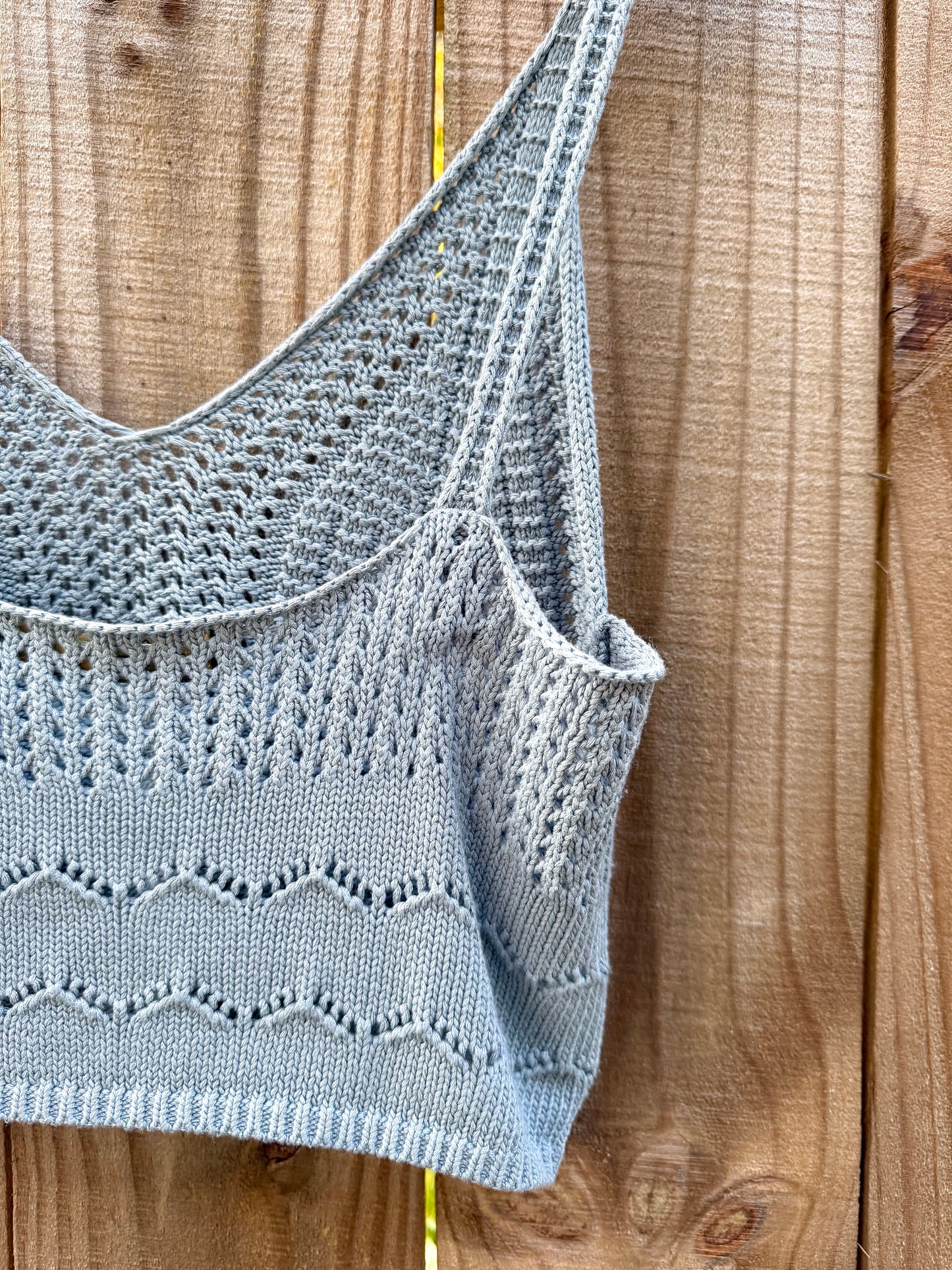 House of Harlow Soft Blue Knit Crop