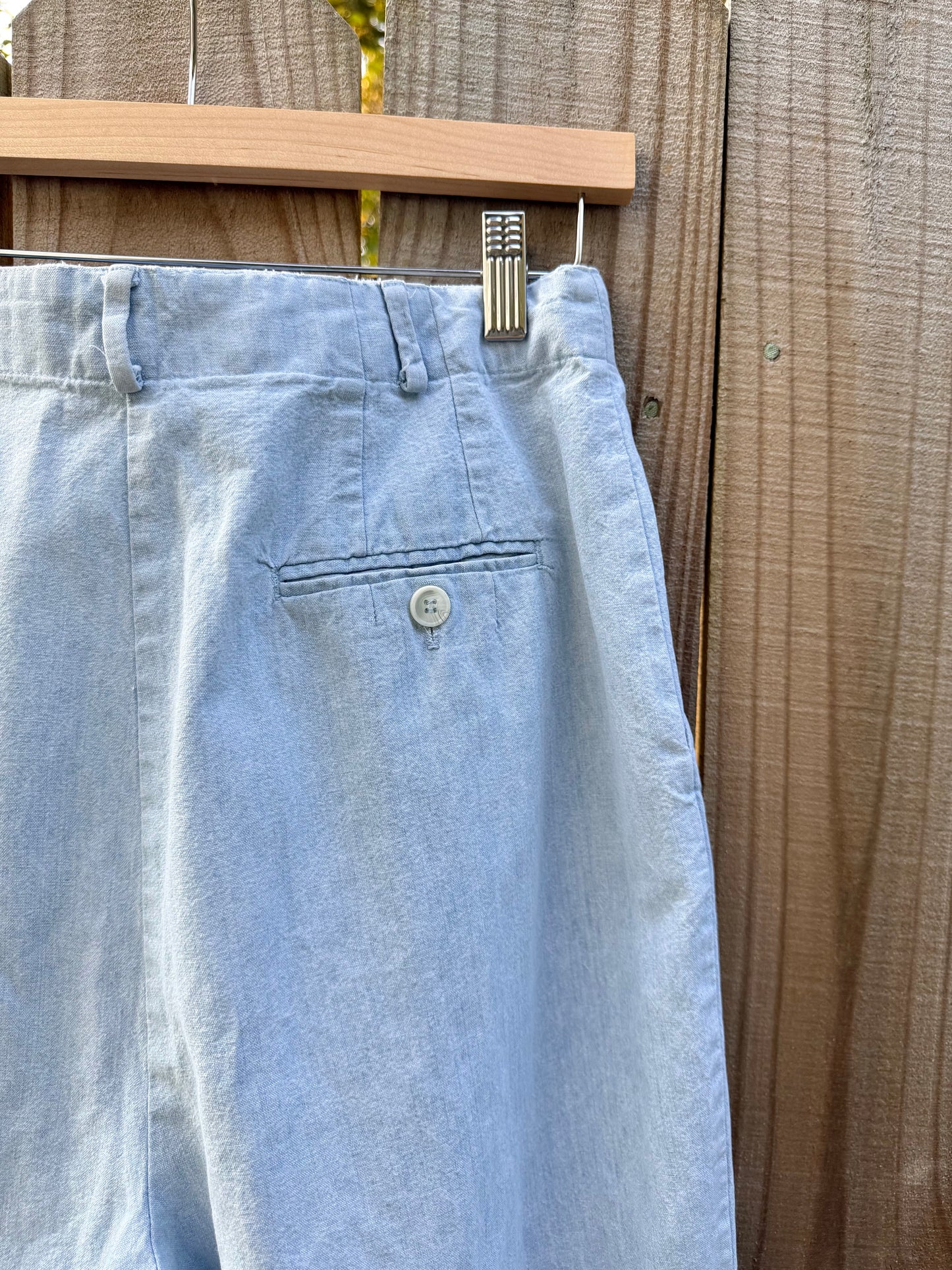 90's Vintage Light Blue Slouchy Pleated Trousers