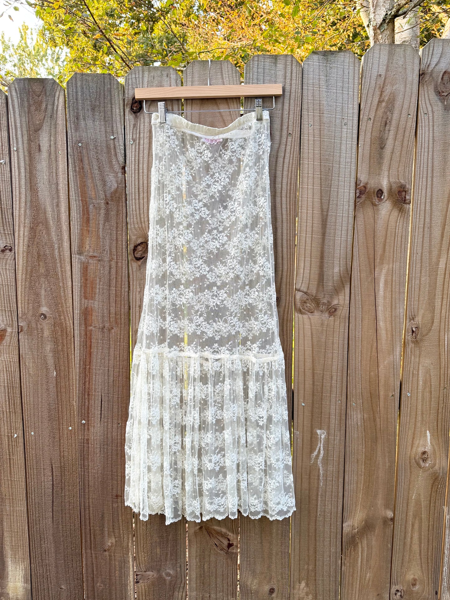 Marrika Nakk Sheer Lace Maxi Skirt — 90s Cult Designer