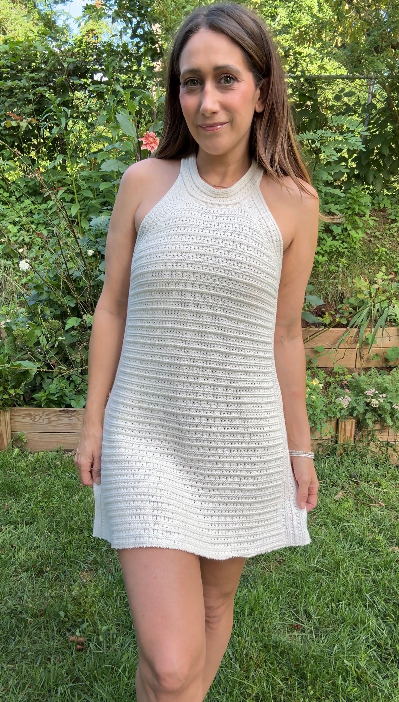 SUNDAY HONEY ORIGINAL — REWORKED COTTON KNIT MINI DRESS