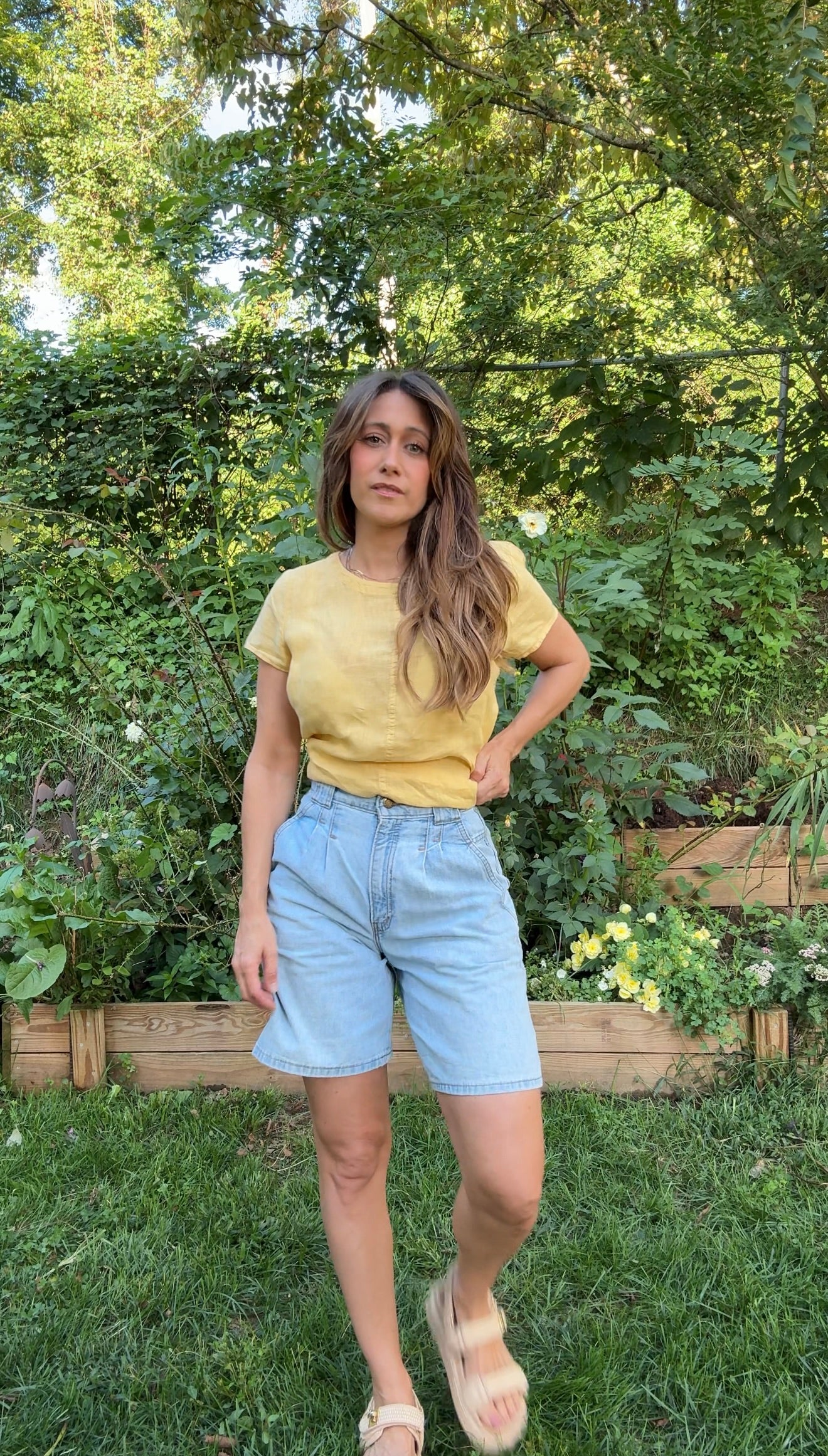 SUNSET BLUES VINTAGE DENIM SHORTS