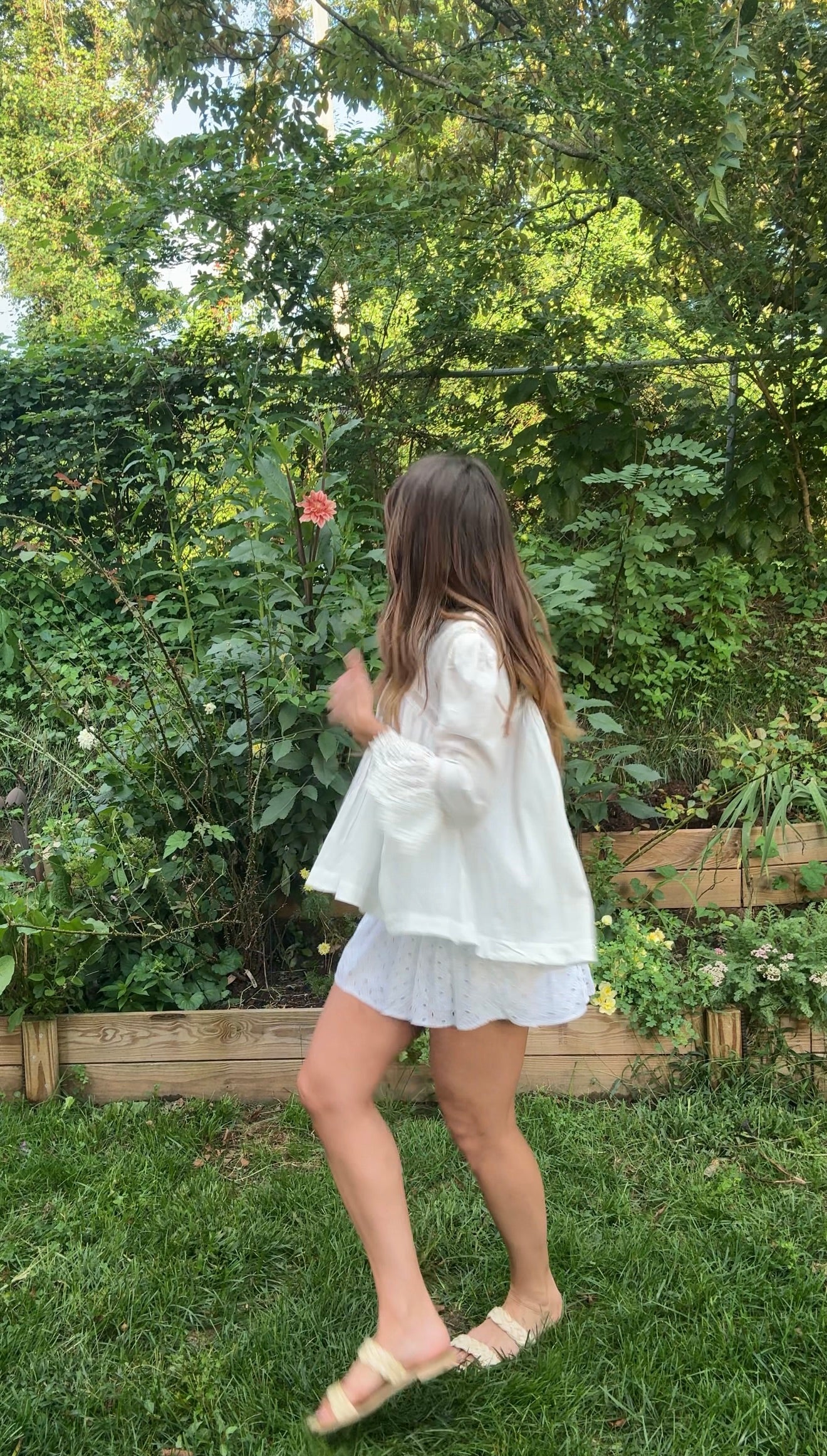 White Eyelet Tiered Mini Skirt