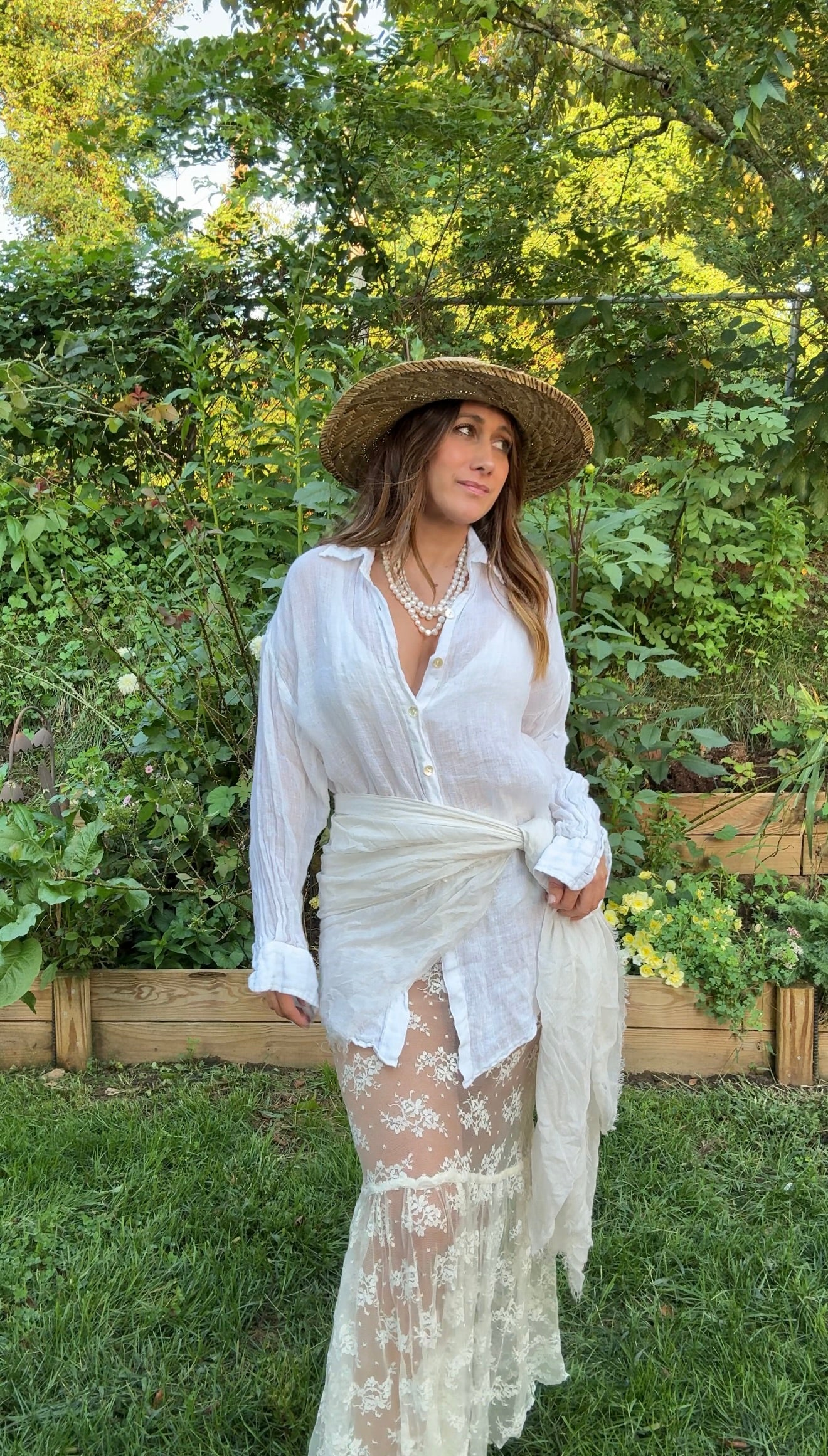 Vitamin A Oversized Linen Button-Down