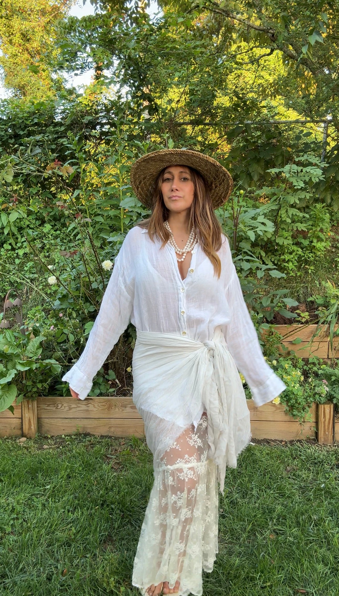 Vitamin A Oversized Linen Button-Down