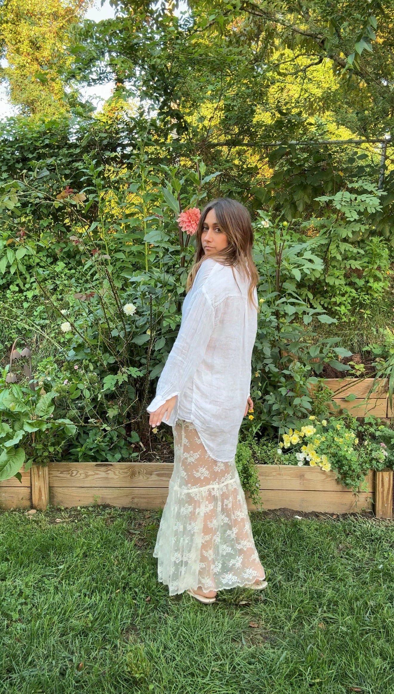 Vitamin A Oversized Linen Button-Down