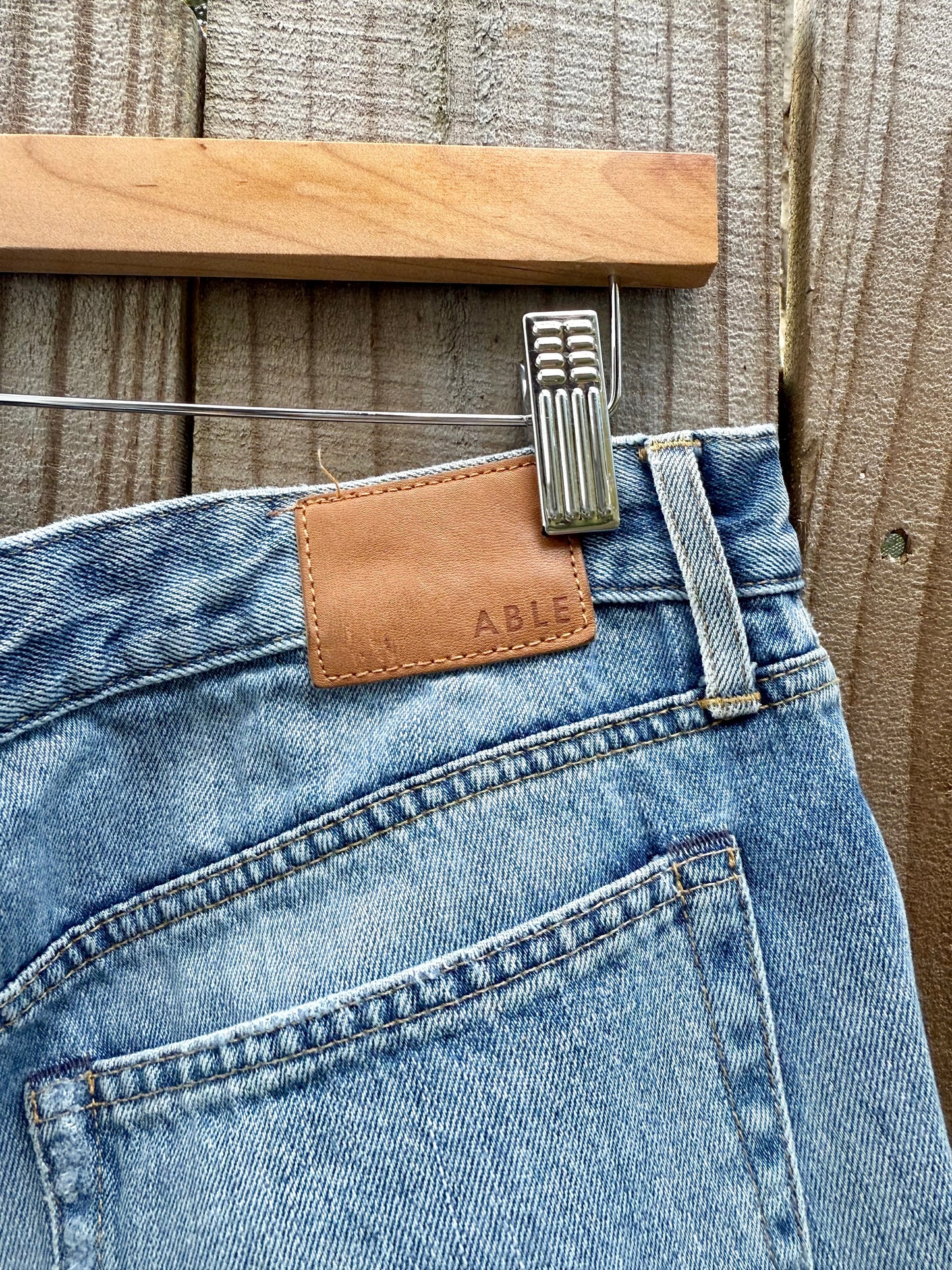 ABLE ‘The Slouch’ Distressed Denim