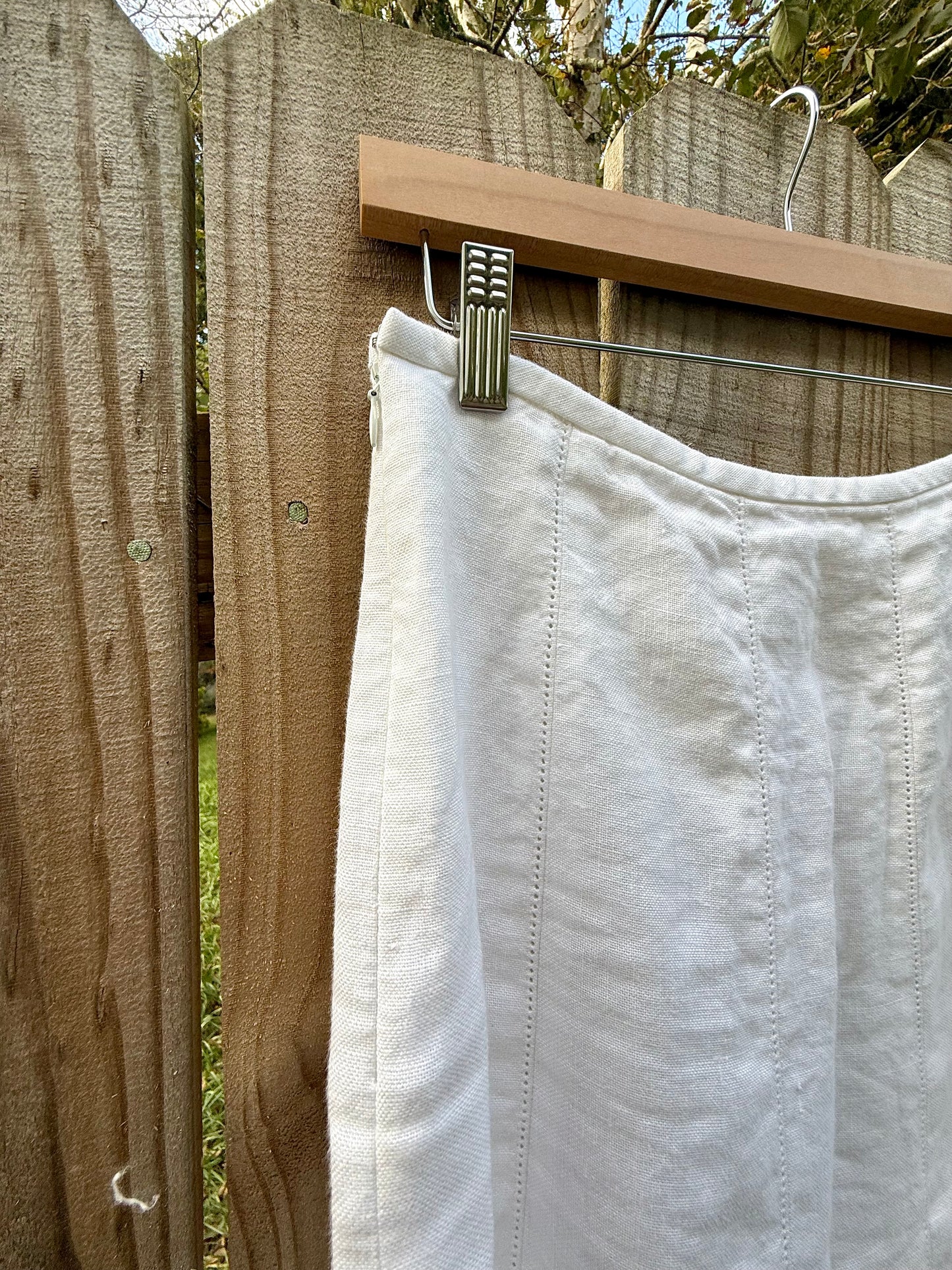 Reworked French Linen Midi Skirt — Sunday Honey Original