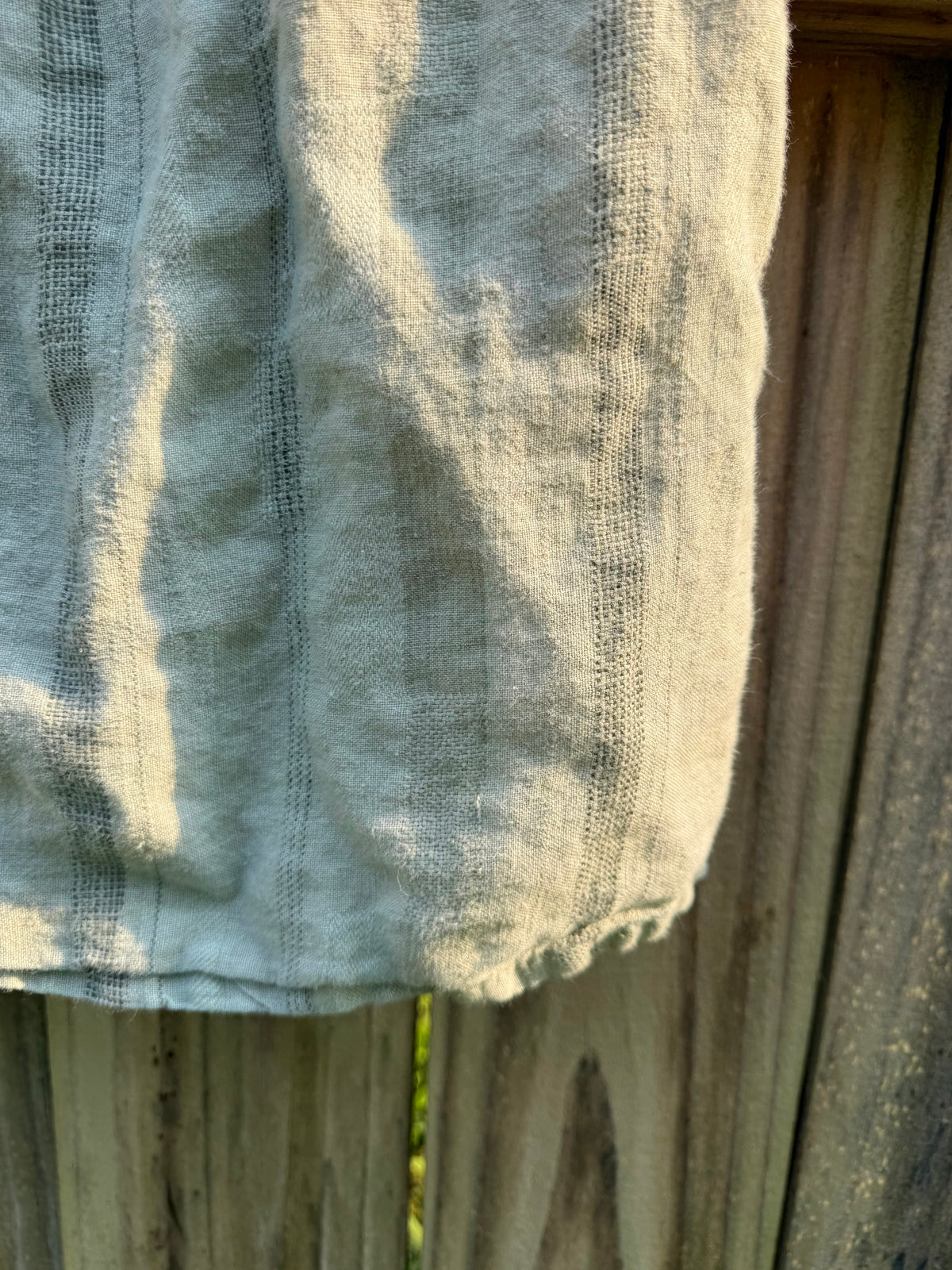 Hand-Dyed Linen Column Skirt | Sage Mist
