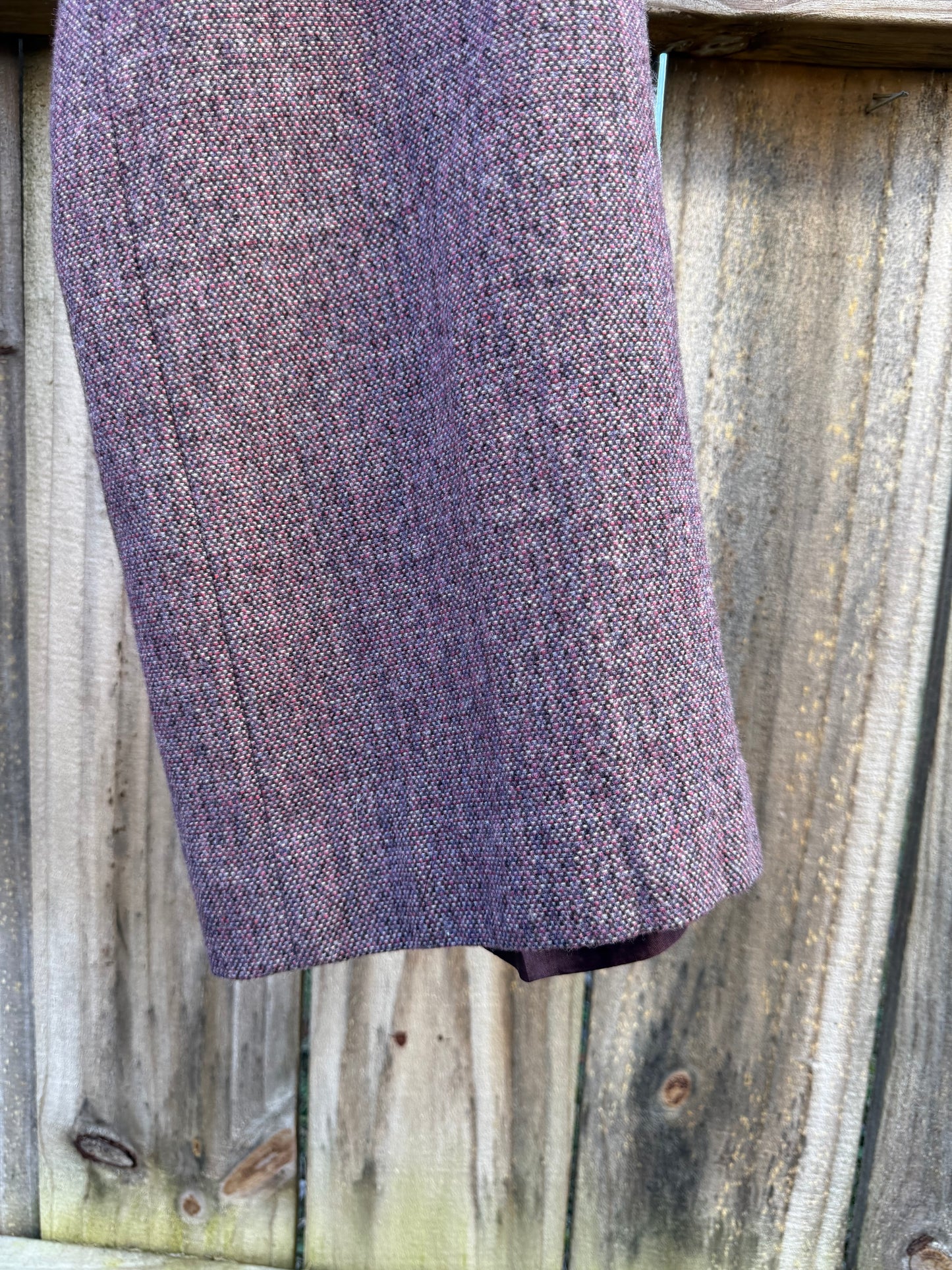 Vintage Pendleton Plum Tweed Wool Trousers Straight Leg High Waist Pants