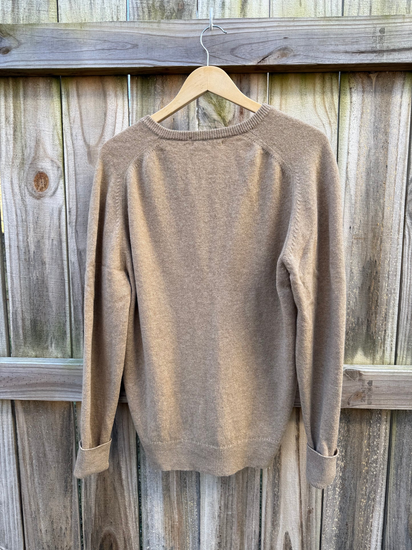 Vintage Burberrys Camel Lambswool V-Neck Sweater