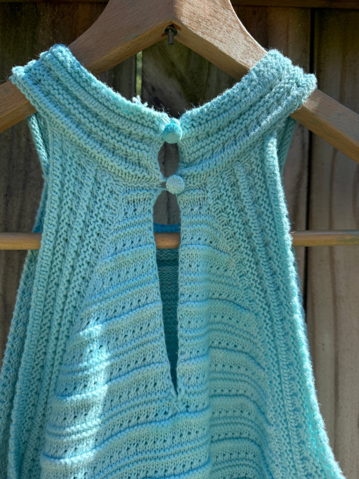 Reworked Vintage GAP Aqua Cotton Knit Mini Dress