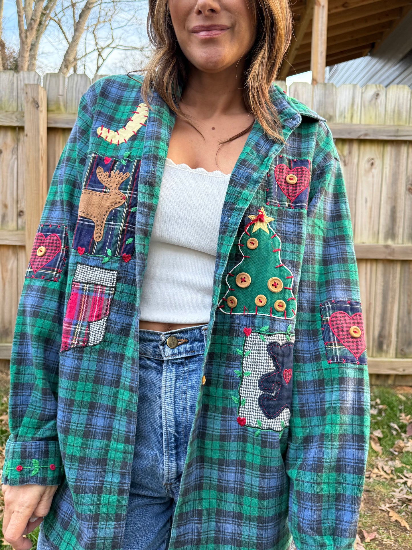 Eagle’s Eye Holiday Patchwork Flannel (Vintage)