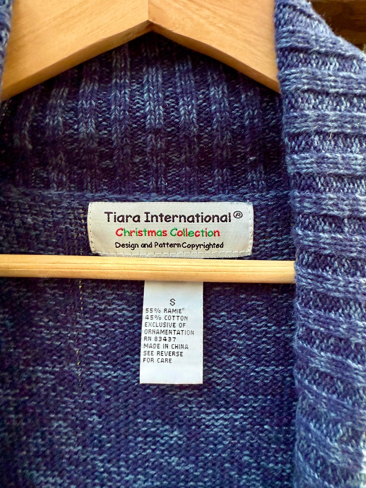 Vintage Tiara International Holiday Christmas Cardigan Sweater