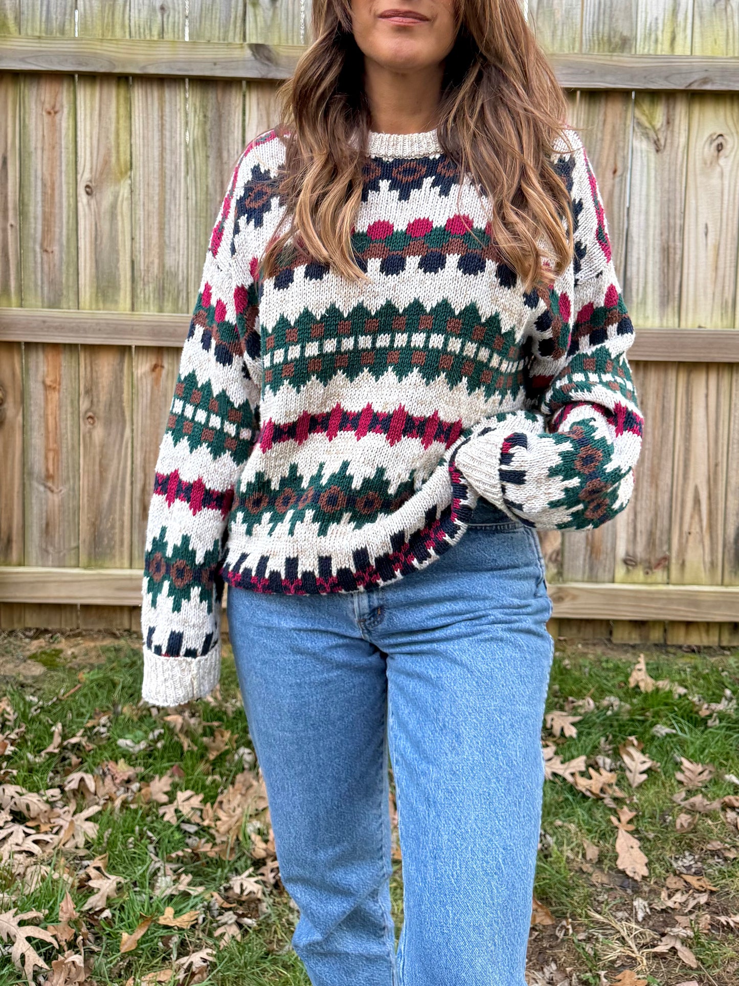 Vintage Gulf Traders Winter Sweater (L, shown on a size 6)