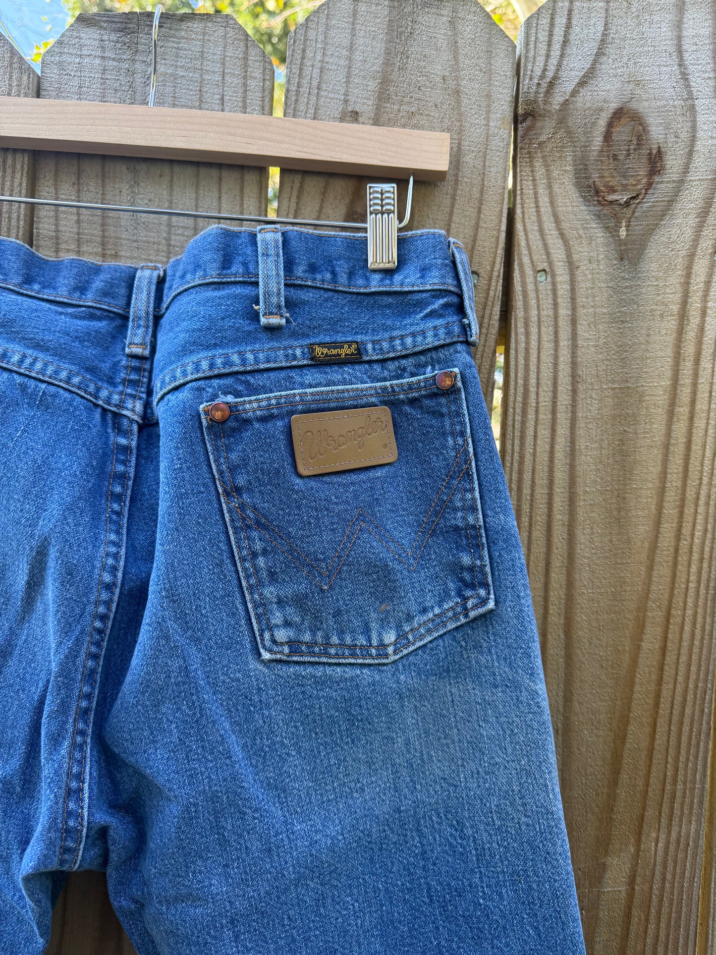 Vintage Wrangler Cropped Raw Edge Hem Straight Leg Jeans