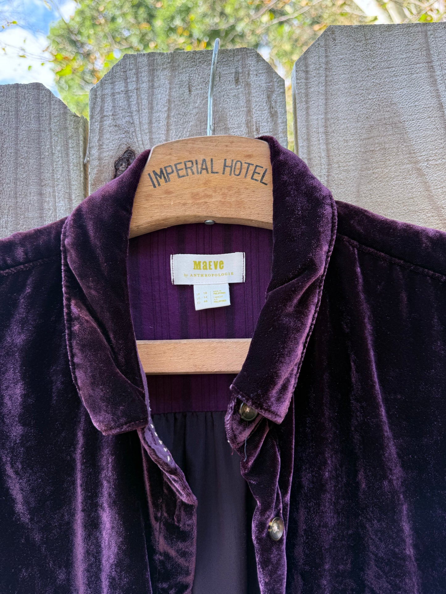 Maeve Velvet Oxblood Button-Down Shirt — Anthropologie