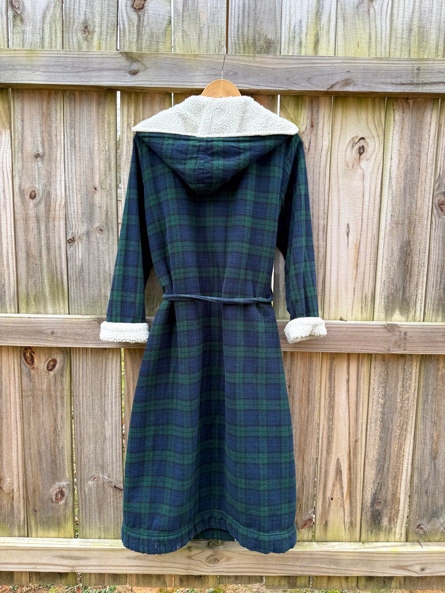 L.L. Bean Sherpa-Lined Plaid Robe