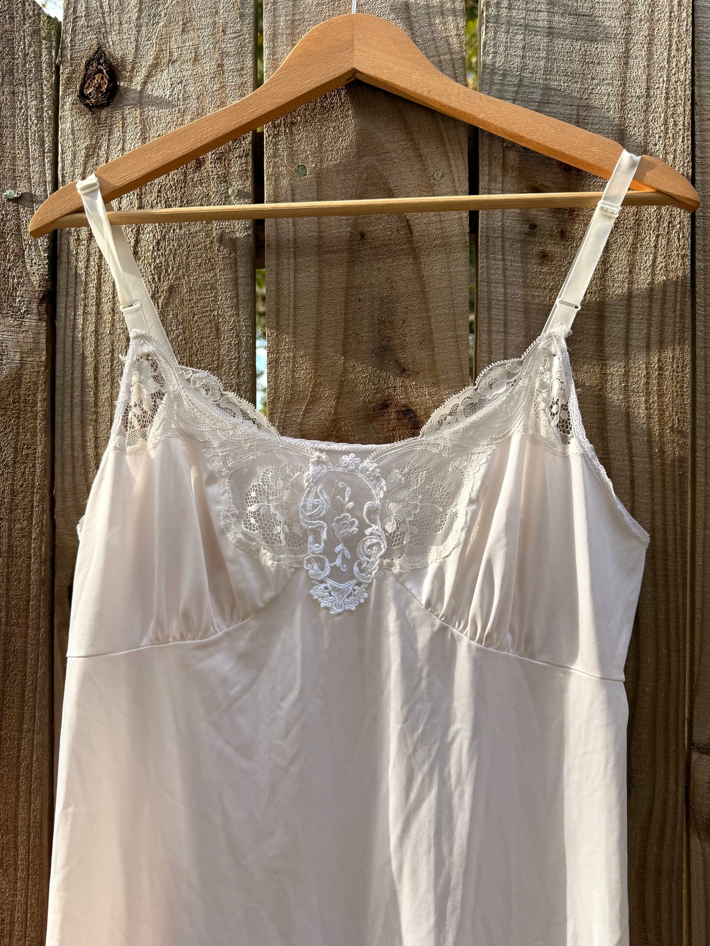 Vintage Ivory Lace Slip Dress