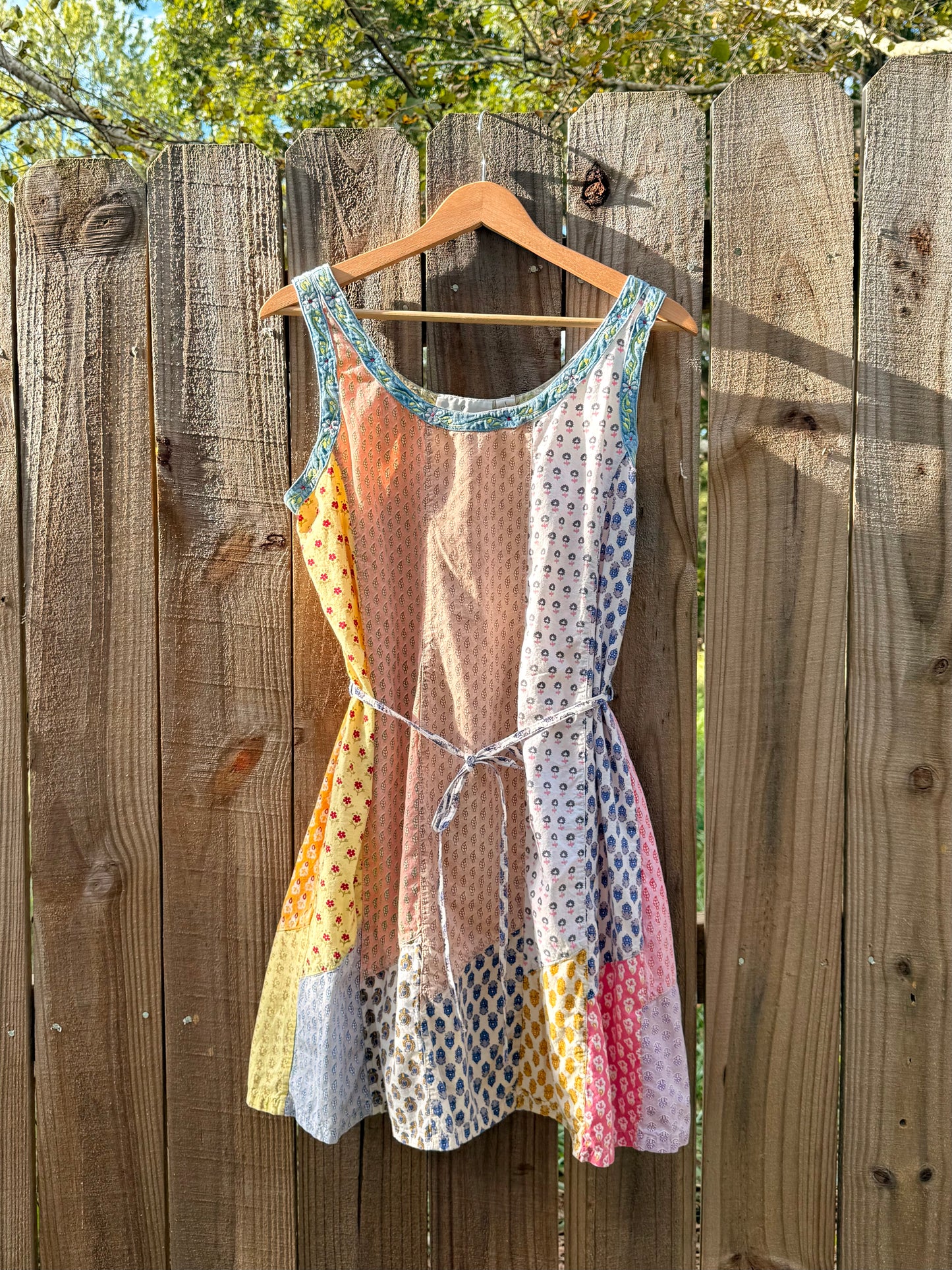 Vintage Patchwork Mini Dress – Sacred Threads 90s/2000s