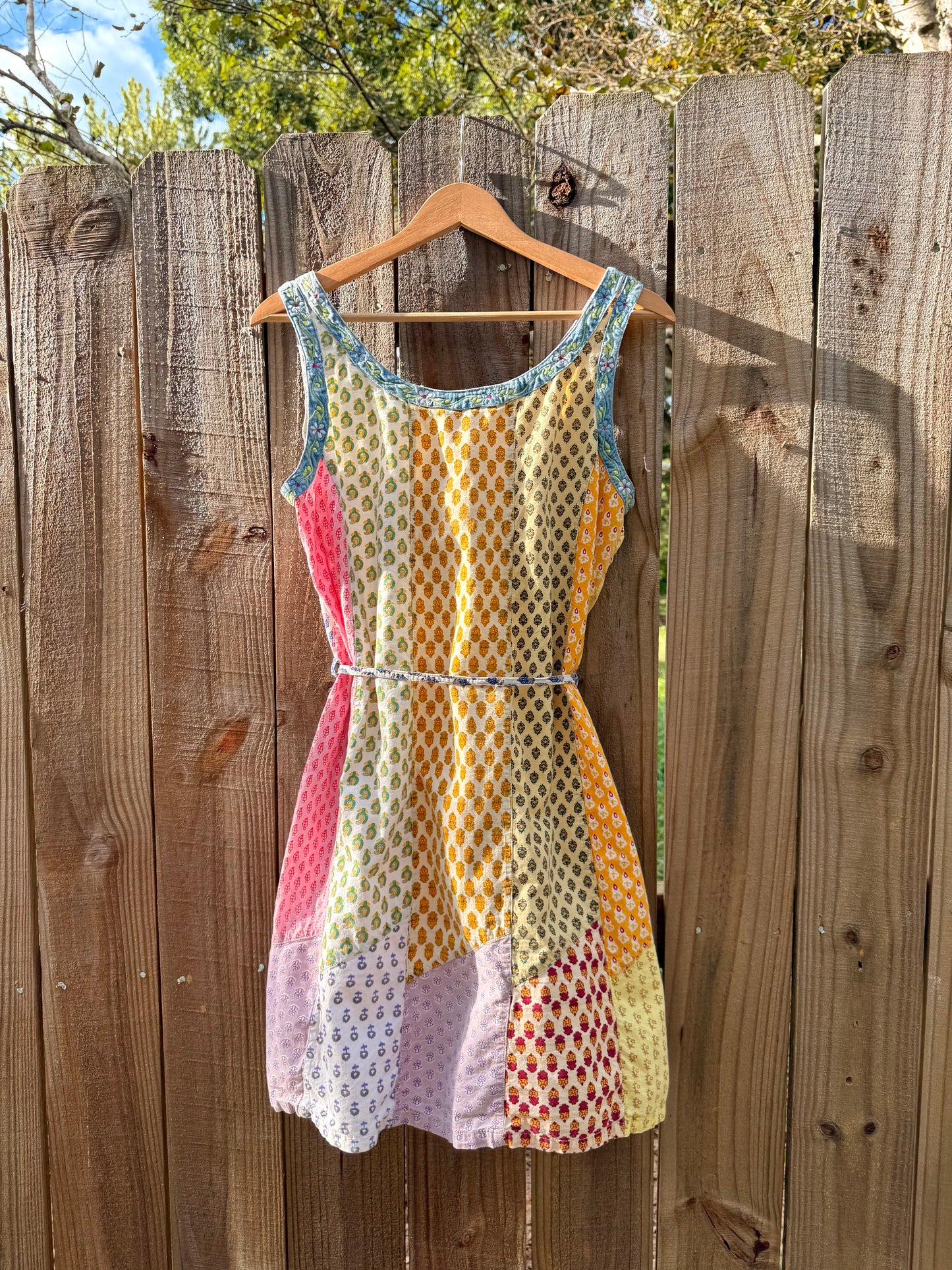 Vintage Patchwork Mini Dress – Sacred Threads 90s/2000s