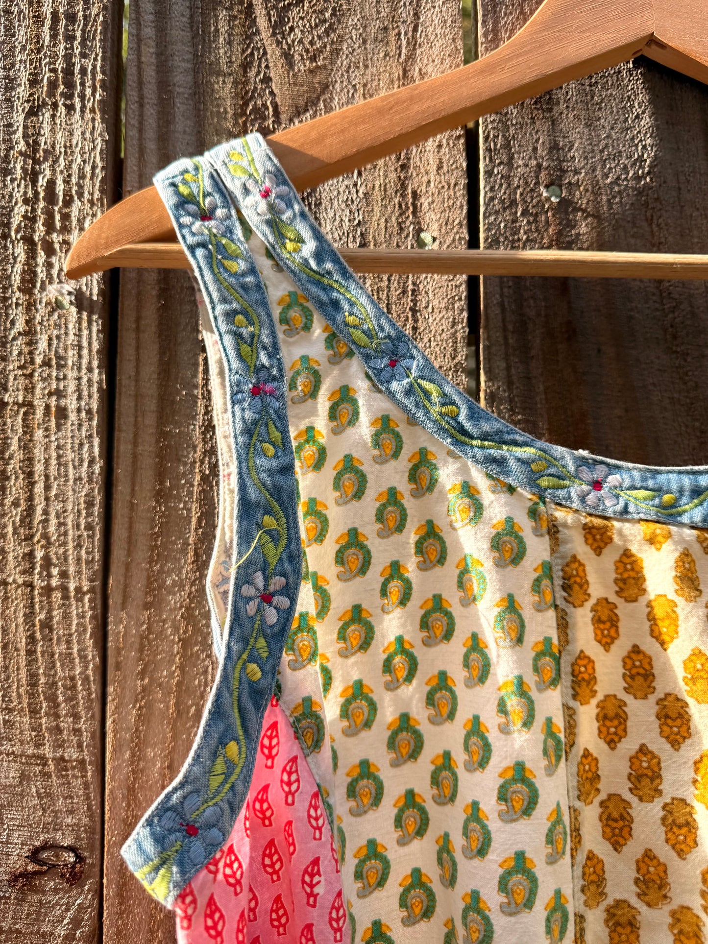 Vintage Patchwork Mini Dress – Sacred Threads 90s/2000s