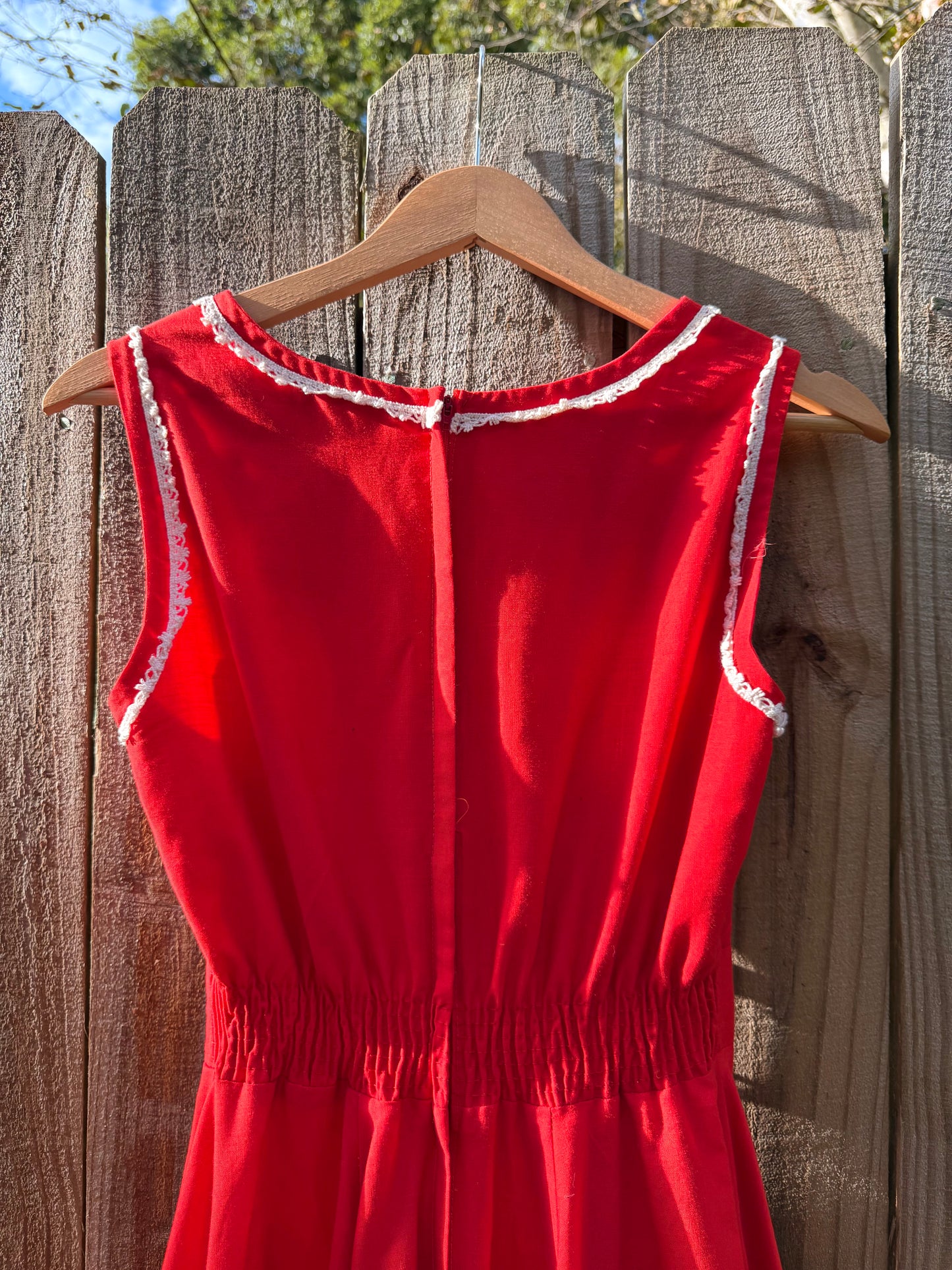 Vintage Red Malco Modes Dress (XS/S) 1950s Western / Rockabilly
