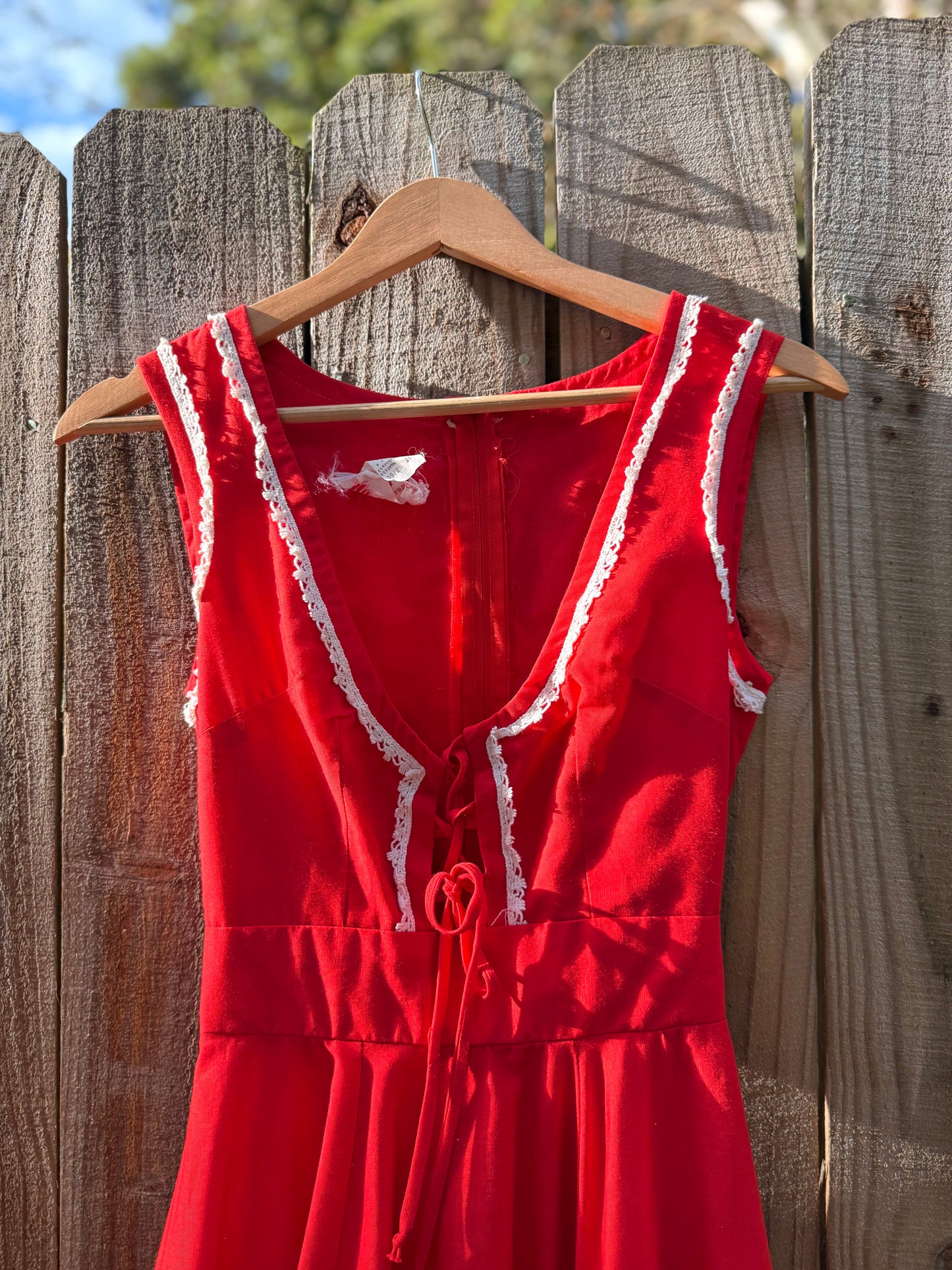 Vintage Red Malco Modes Dress (XS/S) 1950s Western / Rockabilly